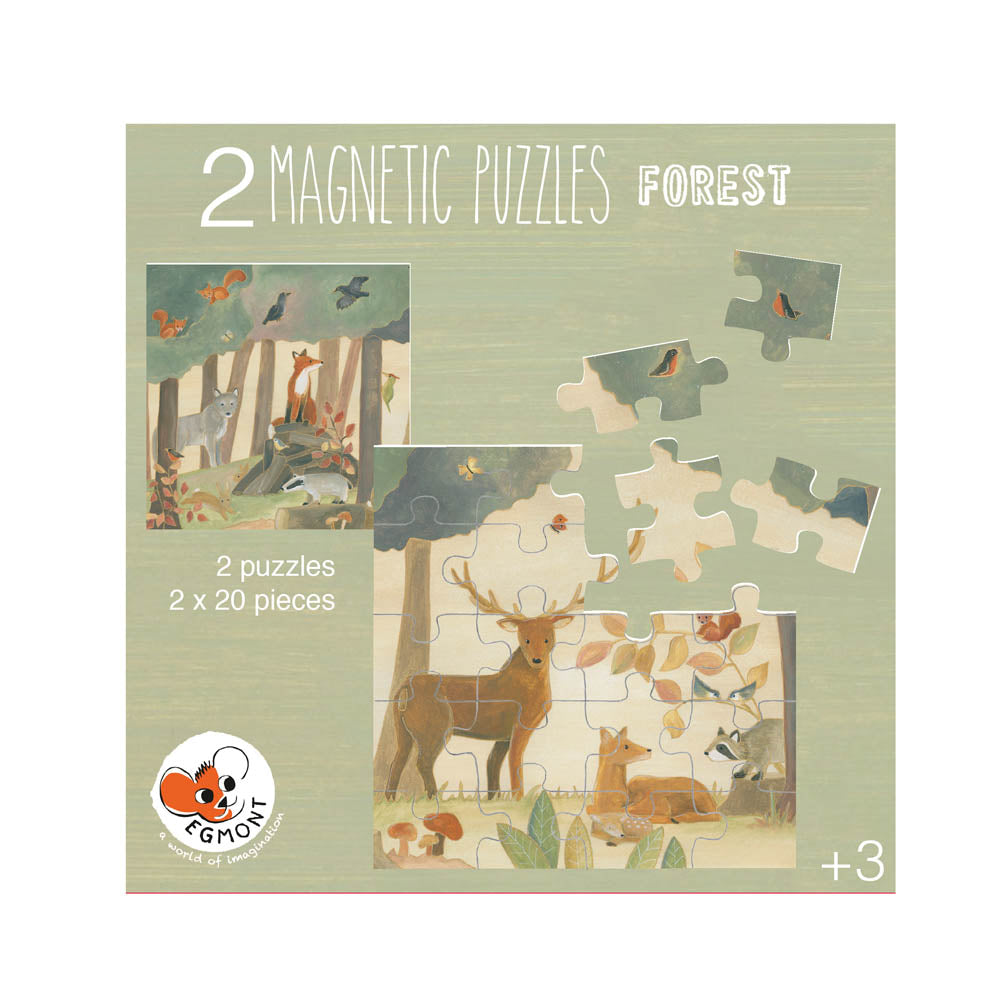 Puzzle magnetico, 2 x 20pz, Foresta