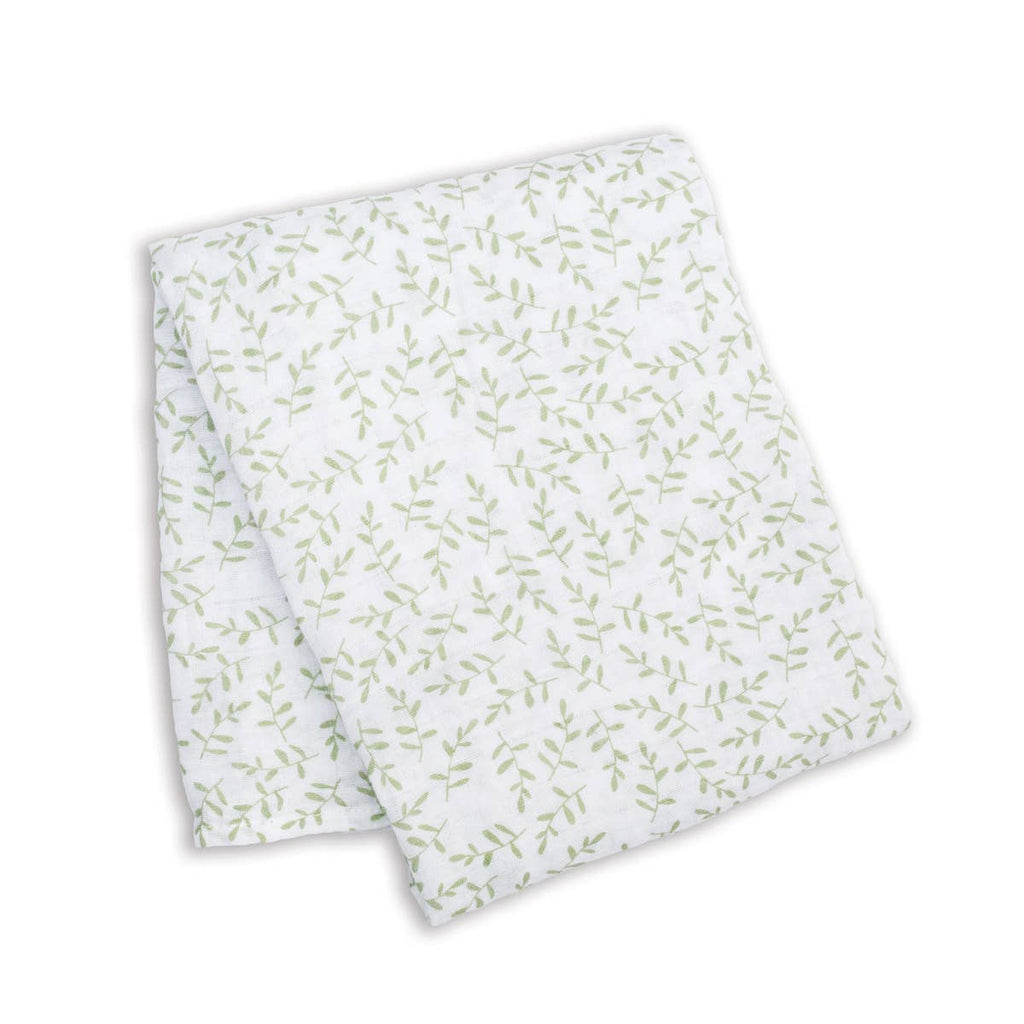 Copertina mussola in cotone 100x100cm, Fogliame