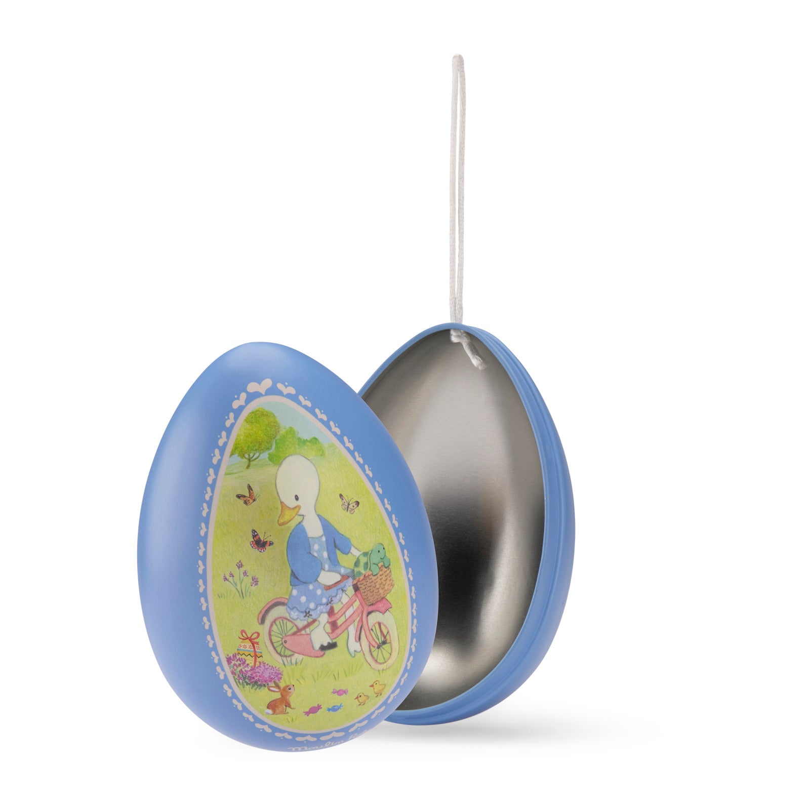 Small Tin Egg, Blue