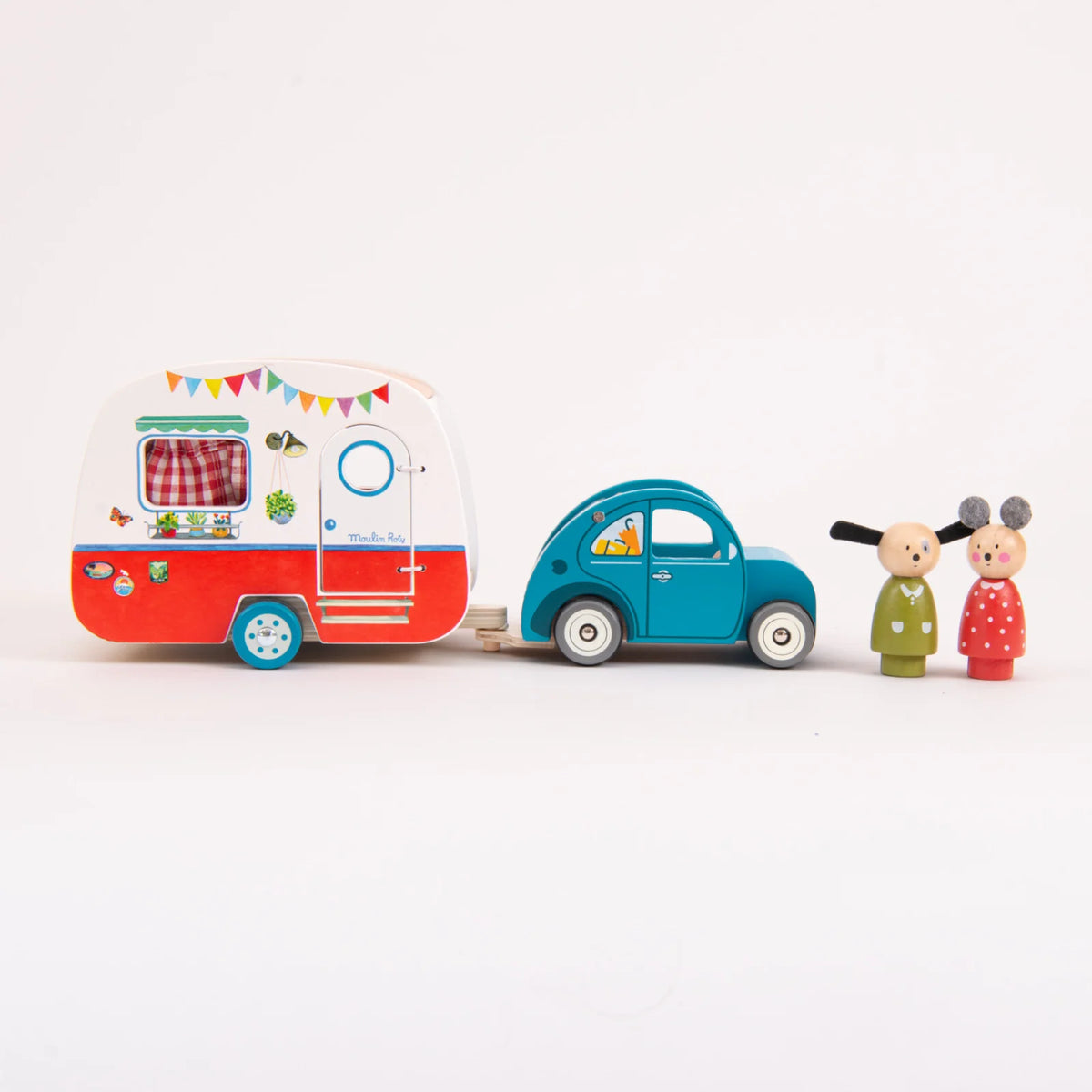 Set di 5 personaggi in legno
