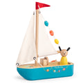 Wooden sailboat with character