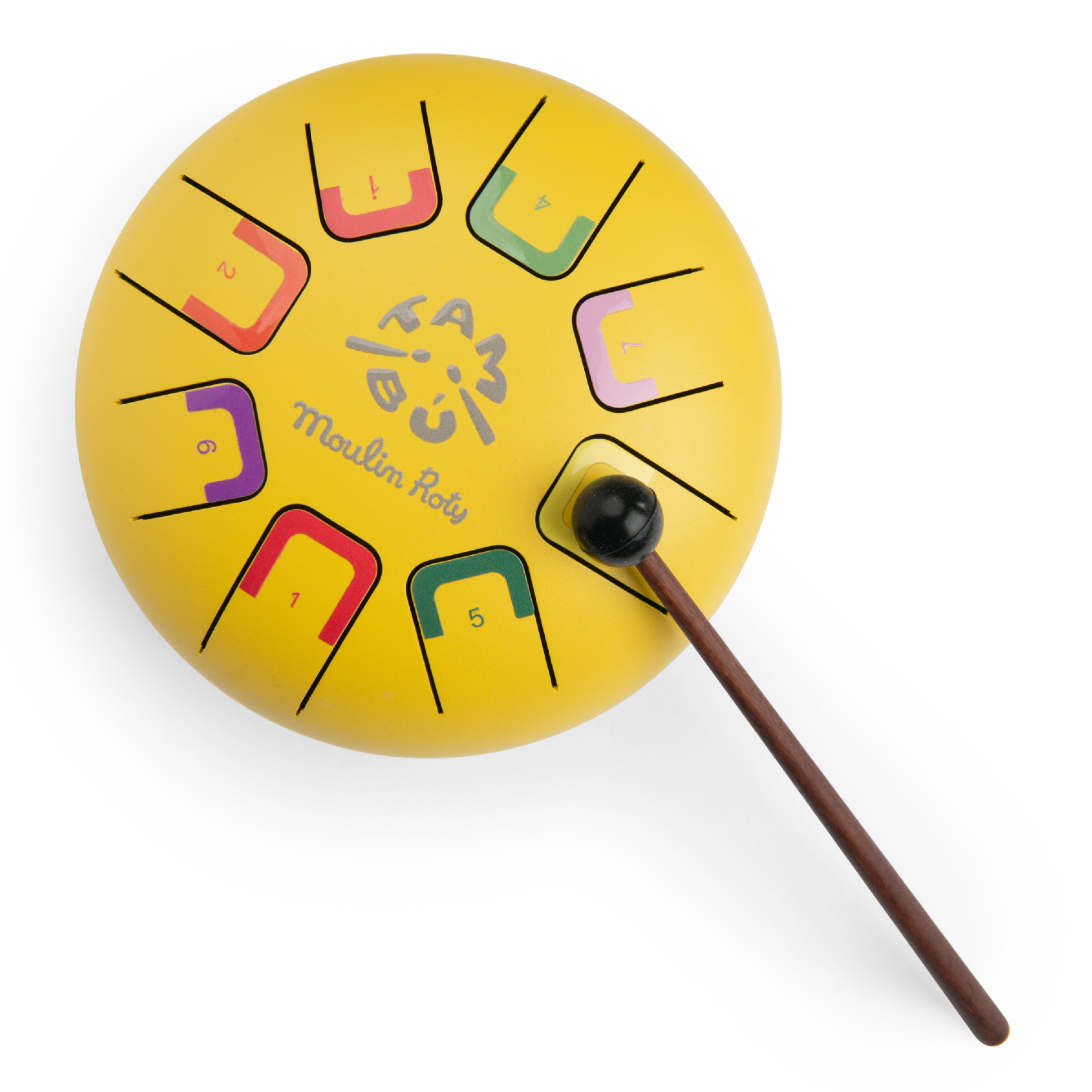 Small drum with yellow metal tongues, Tambù