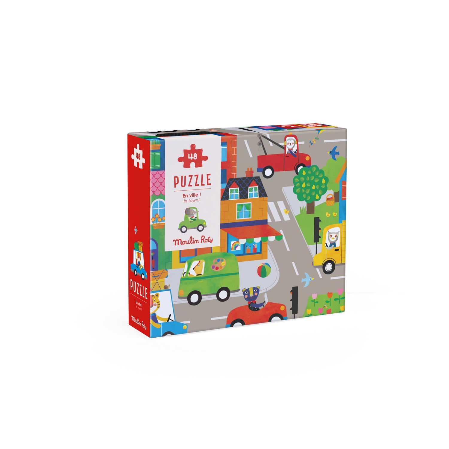 Moulin Roty | Puzzle In città, 48pz Les Popipop