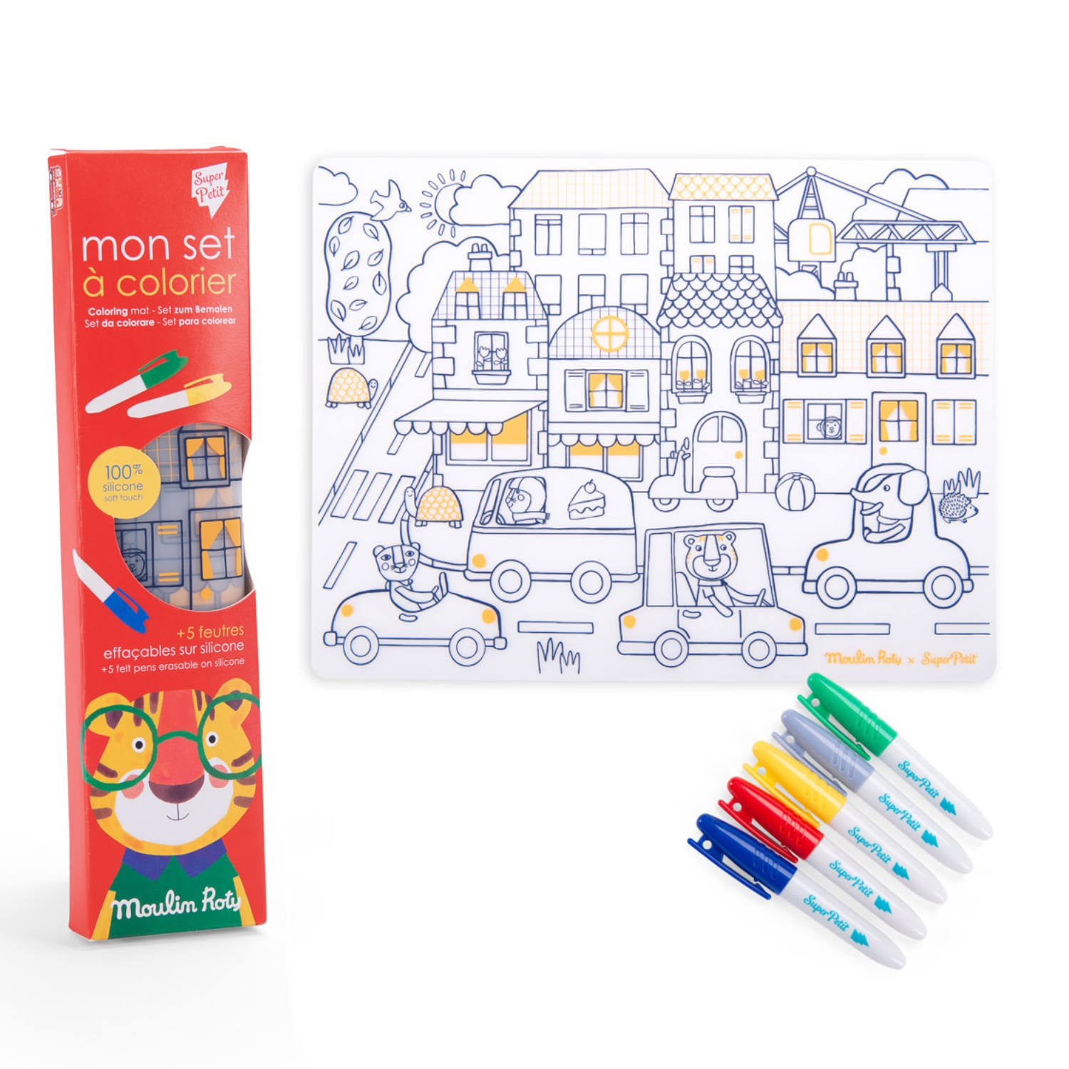 Silicone placemat to color with markers, Les Popipop
