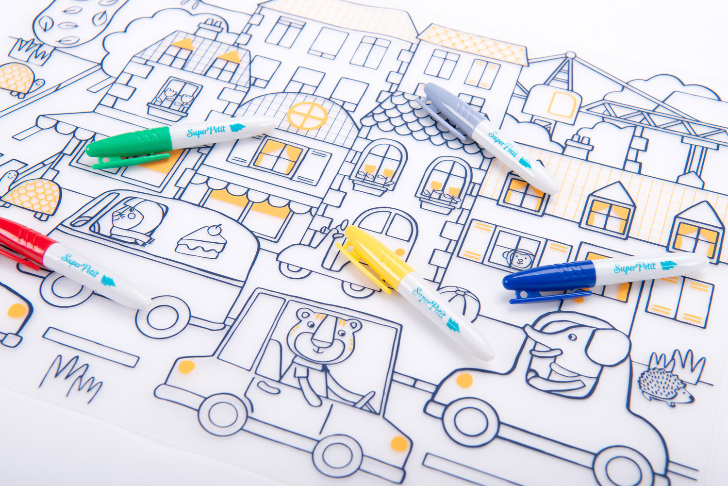 Silicone placemat to color with markers, Les Popipop