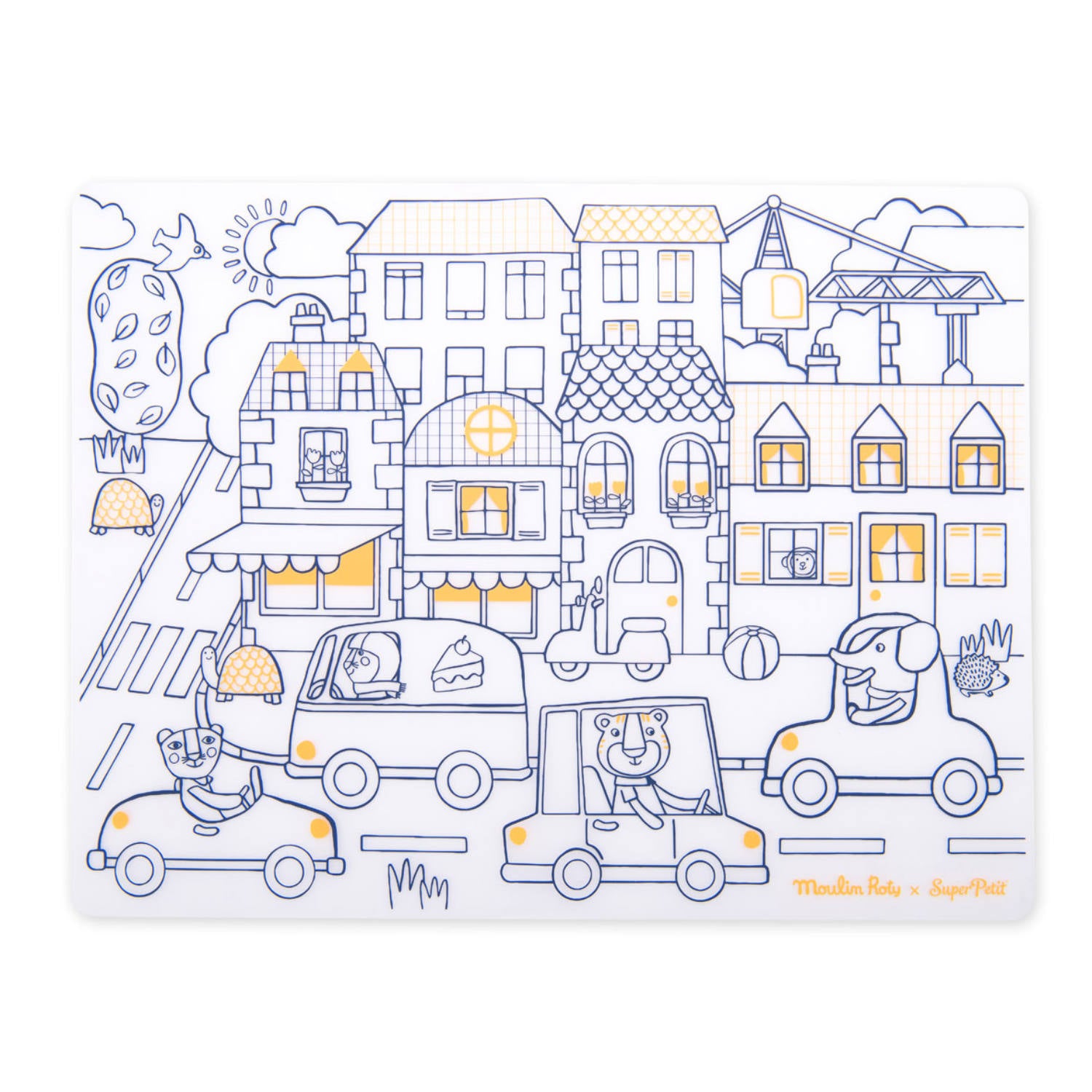 Silicone placemat to color with markers, Les Popipop