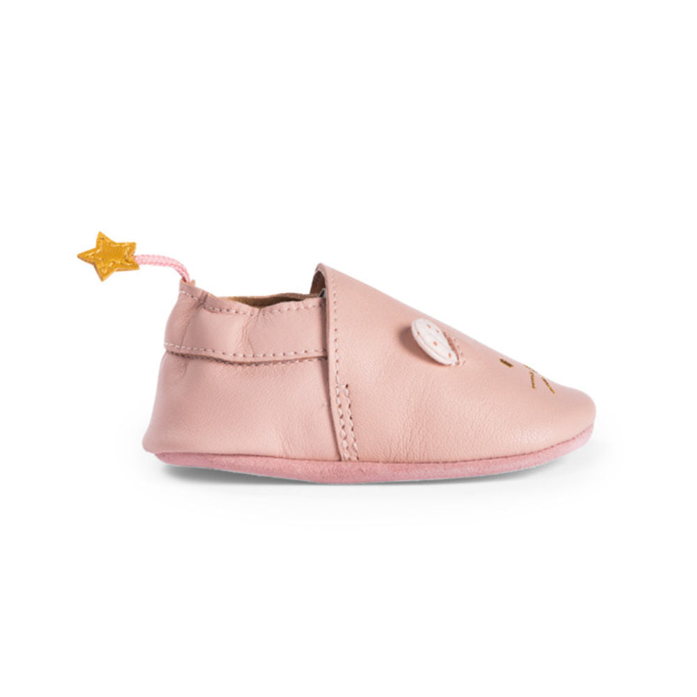 Scarpine in pelle Topo rosa