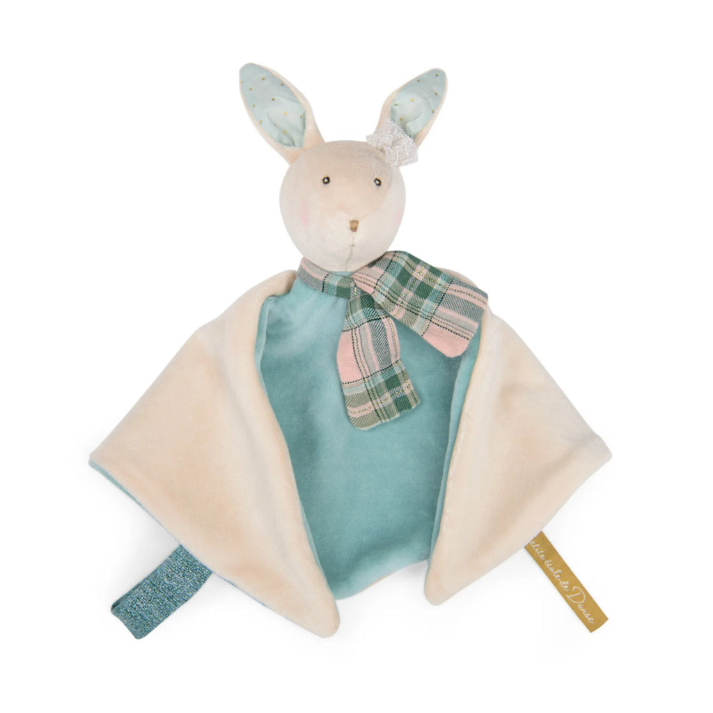 Doudou lapin bleu