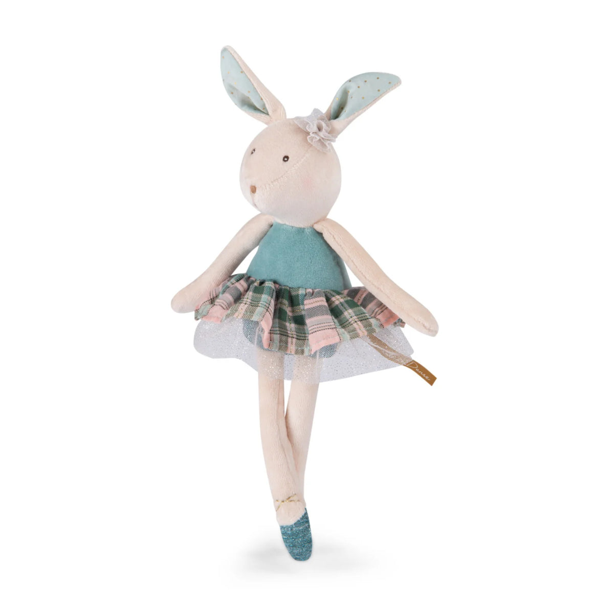 Lapin en peluche bleu