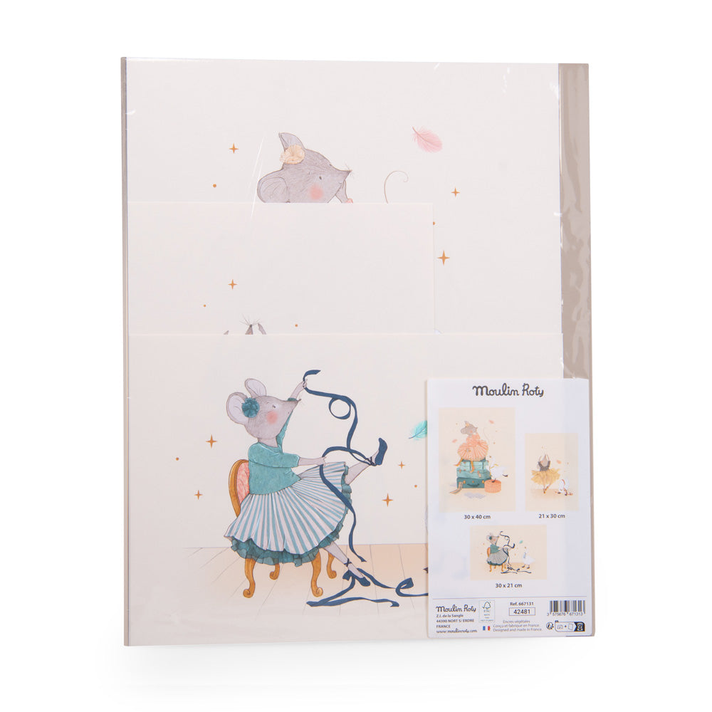 Poster Set di 3 La petite école de danse