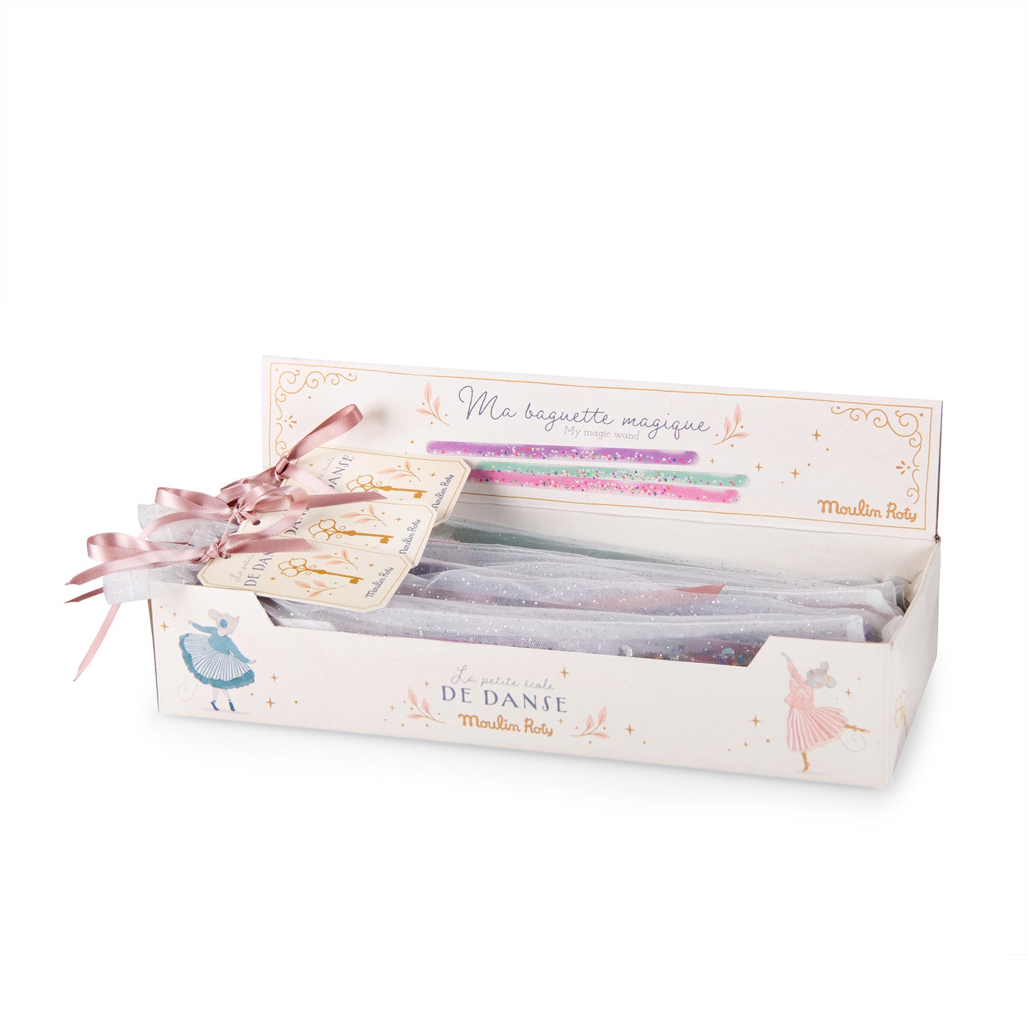 Moulin Roty | Bacchetta magica turchese con gel e stelline