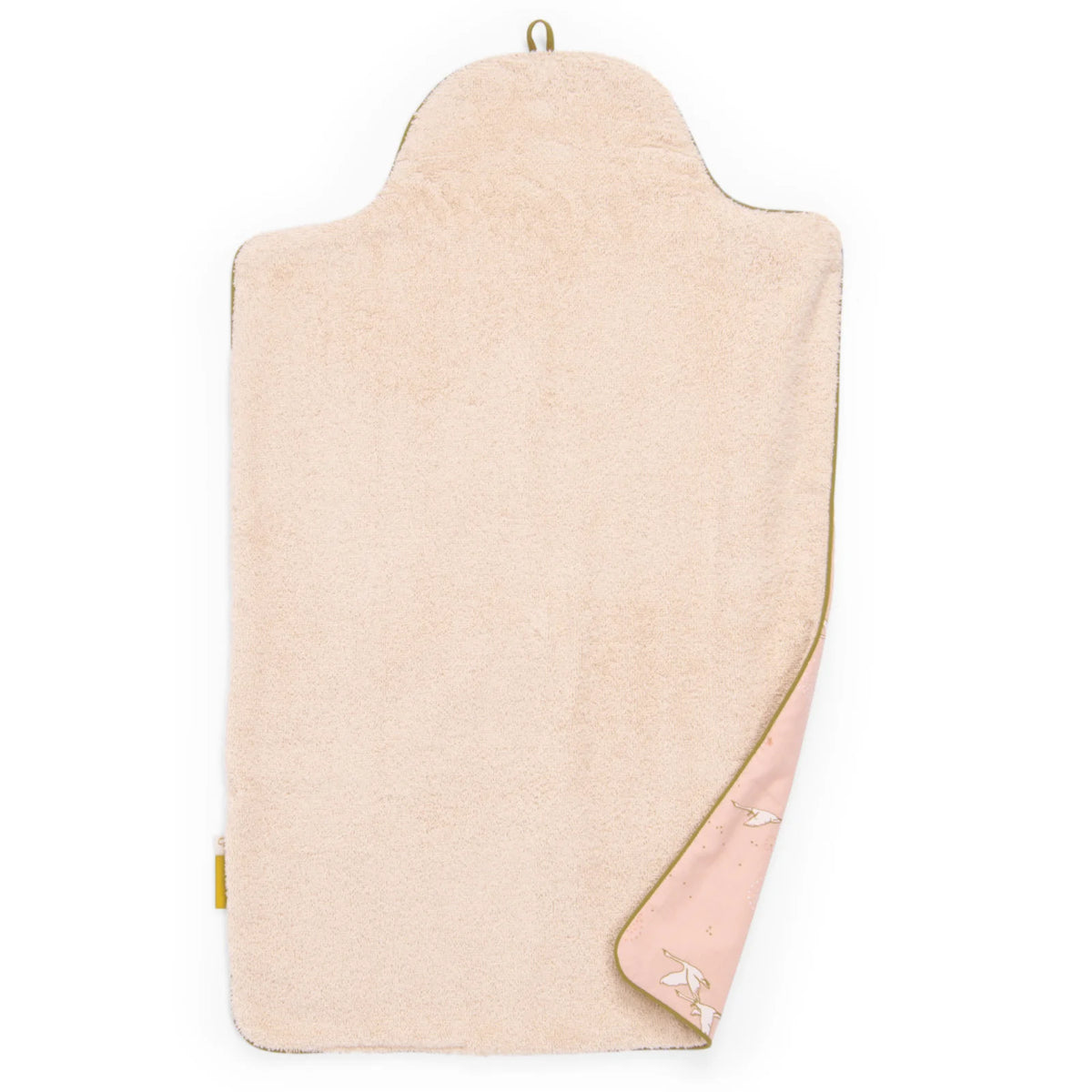 Pink swan folding travel changing mat