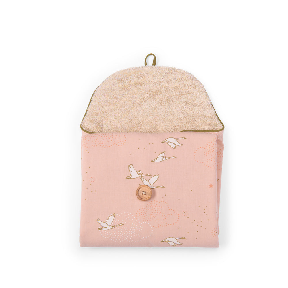 Fasciatoio pieghevole da viaggio, Rosa cigni