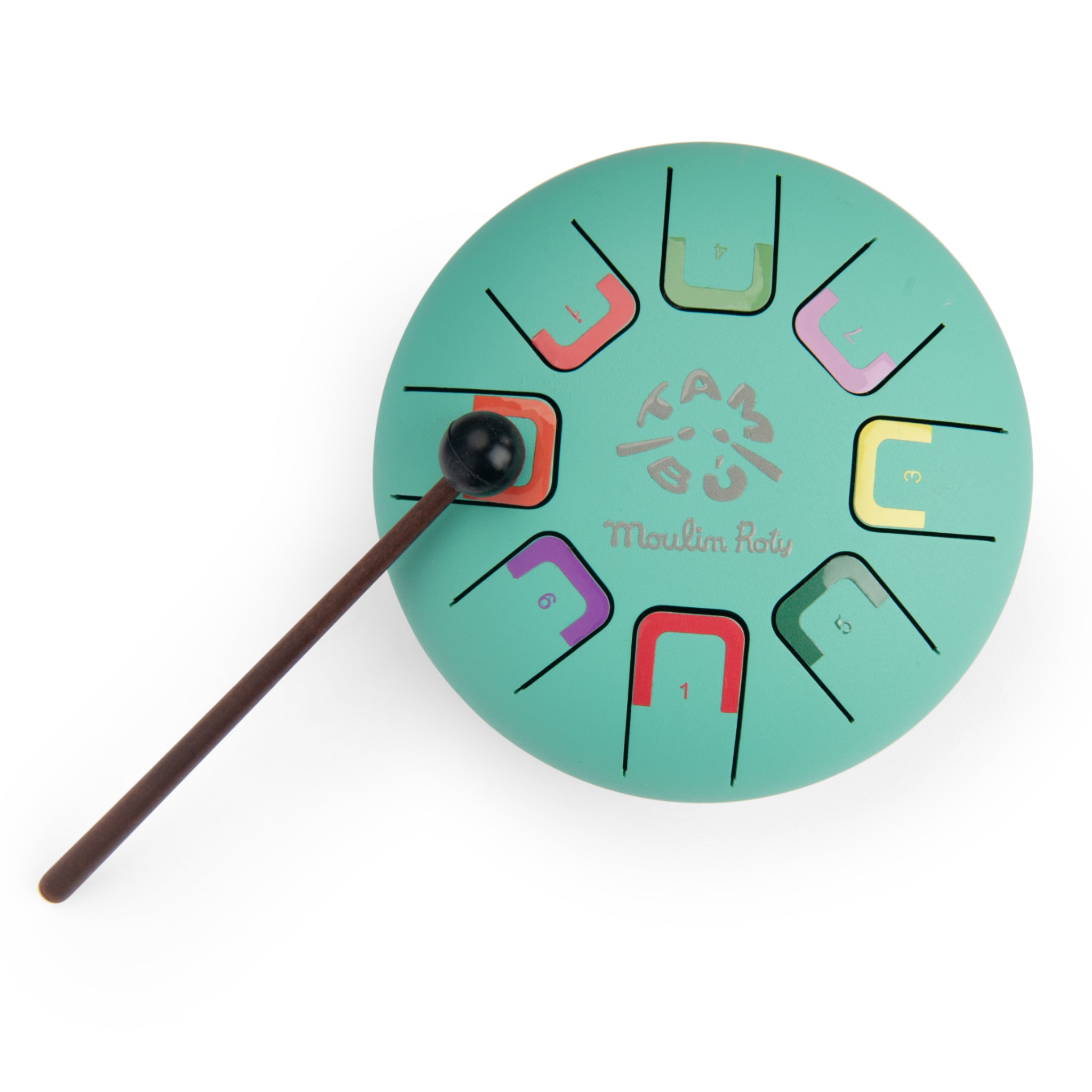 Small drum with green metal tongues, Tambù