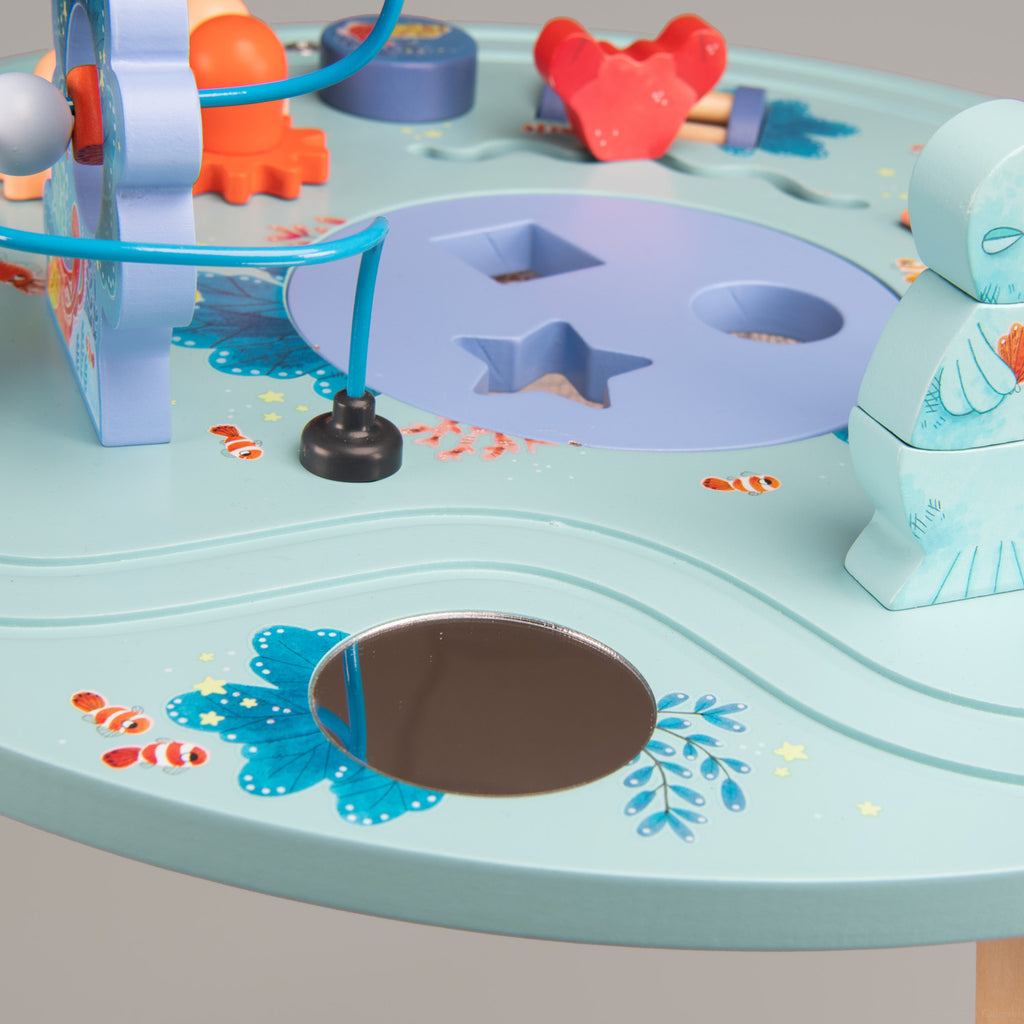 Moulin Roty | Tavolo di attività in legno bambini, Sotto il mare Les Aventures de Paulie 676380