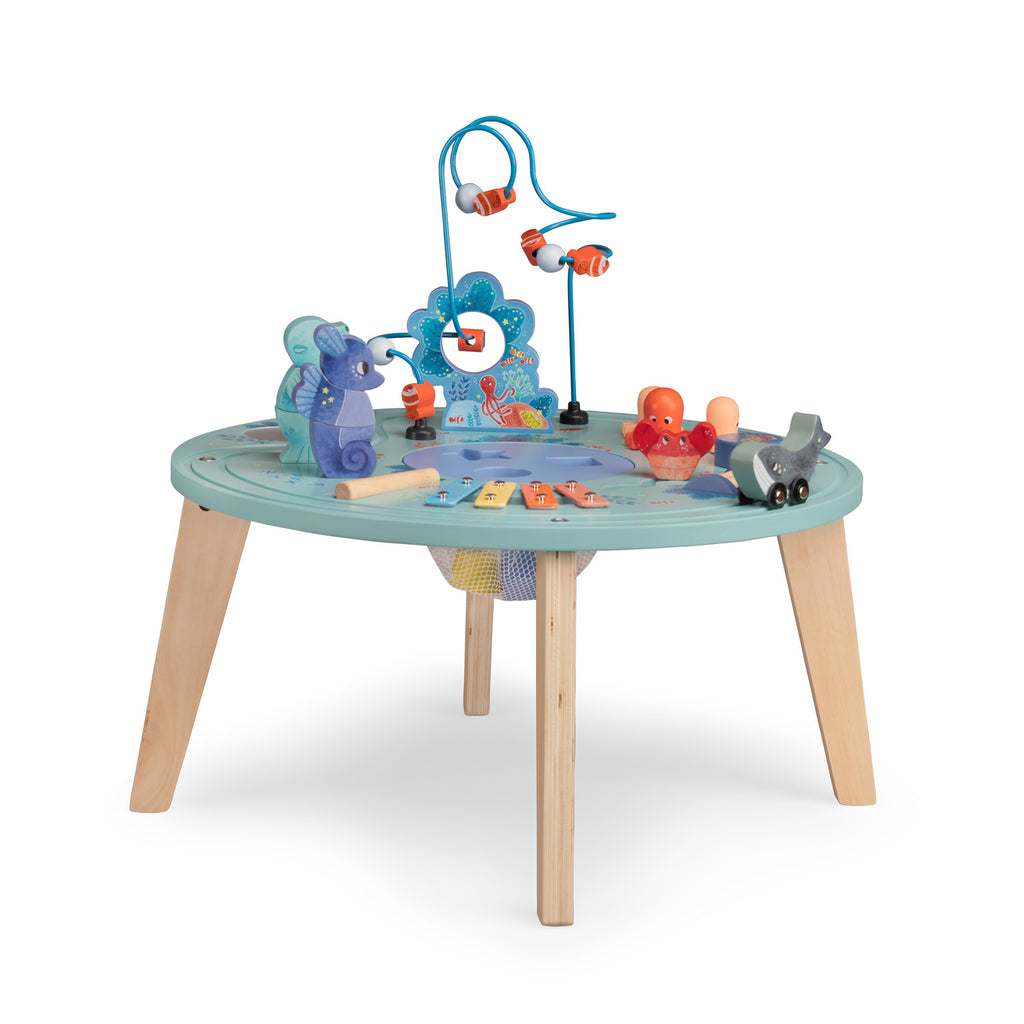 Moulin Roty | Tavolo di attività in legno bambini, Sotto il mare Les Aventures de Paulie 676380