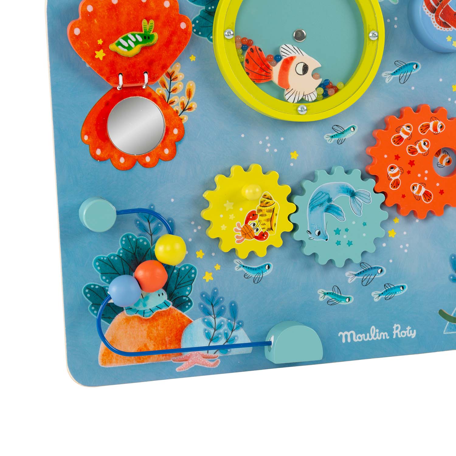 Wooden activity panel, Under the sea