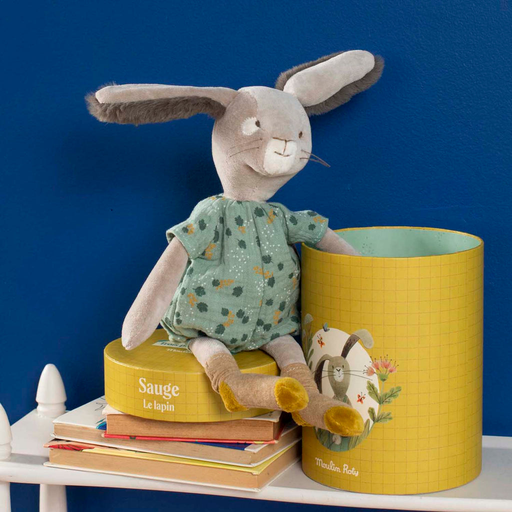 Gift Boxed Puppet, Sage Bunny