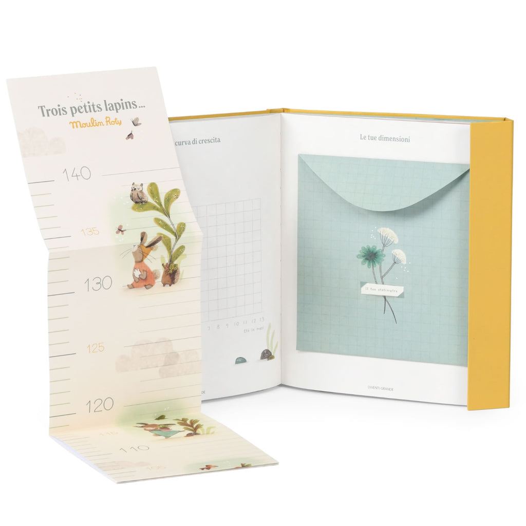 Libro nascita in Italiano (80 pagine) Trois petits lapins