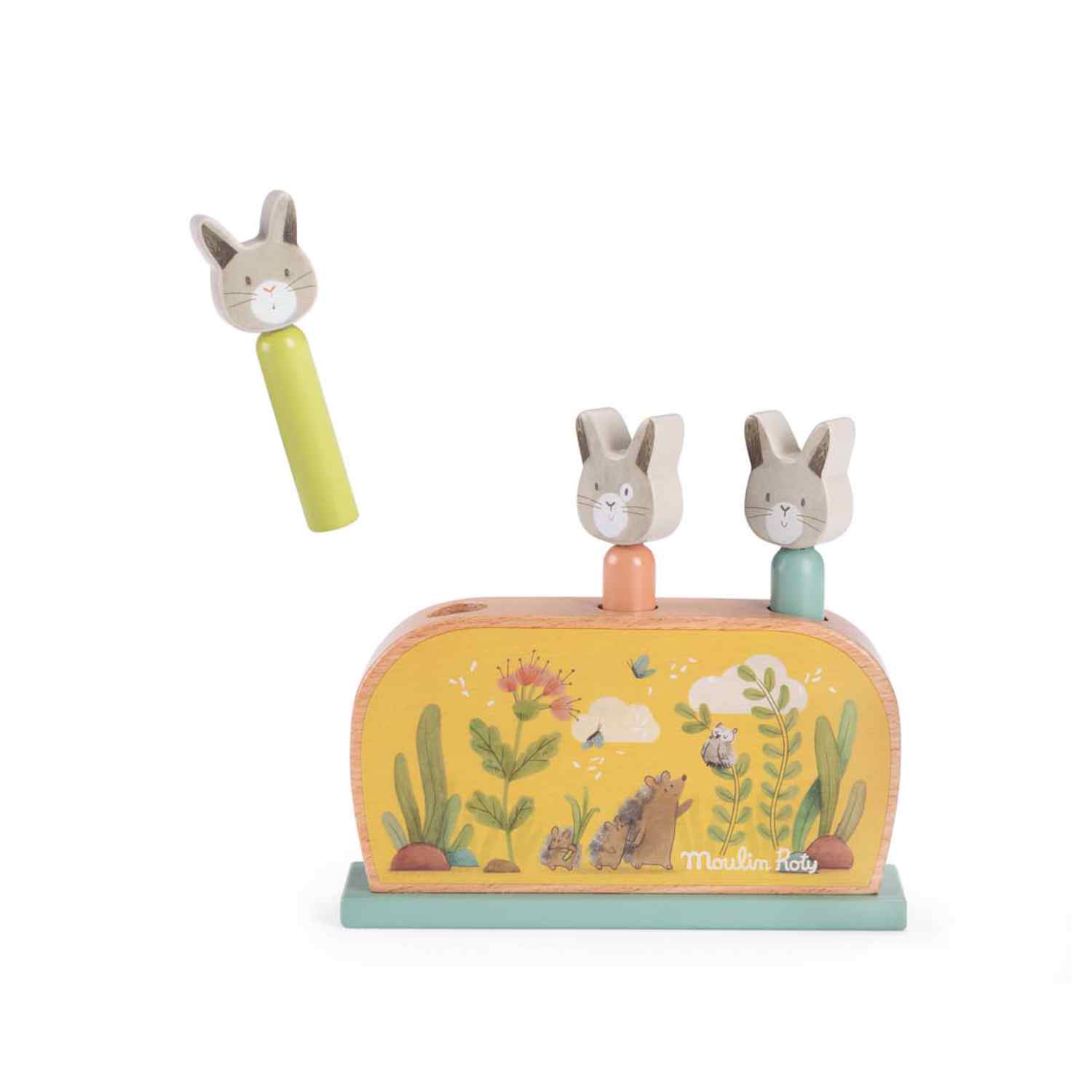 Pop up wooden jump, Three little bunnies