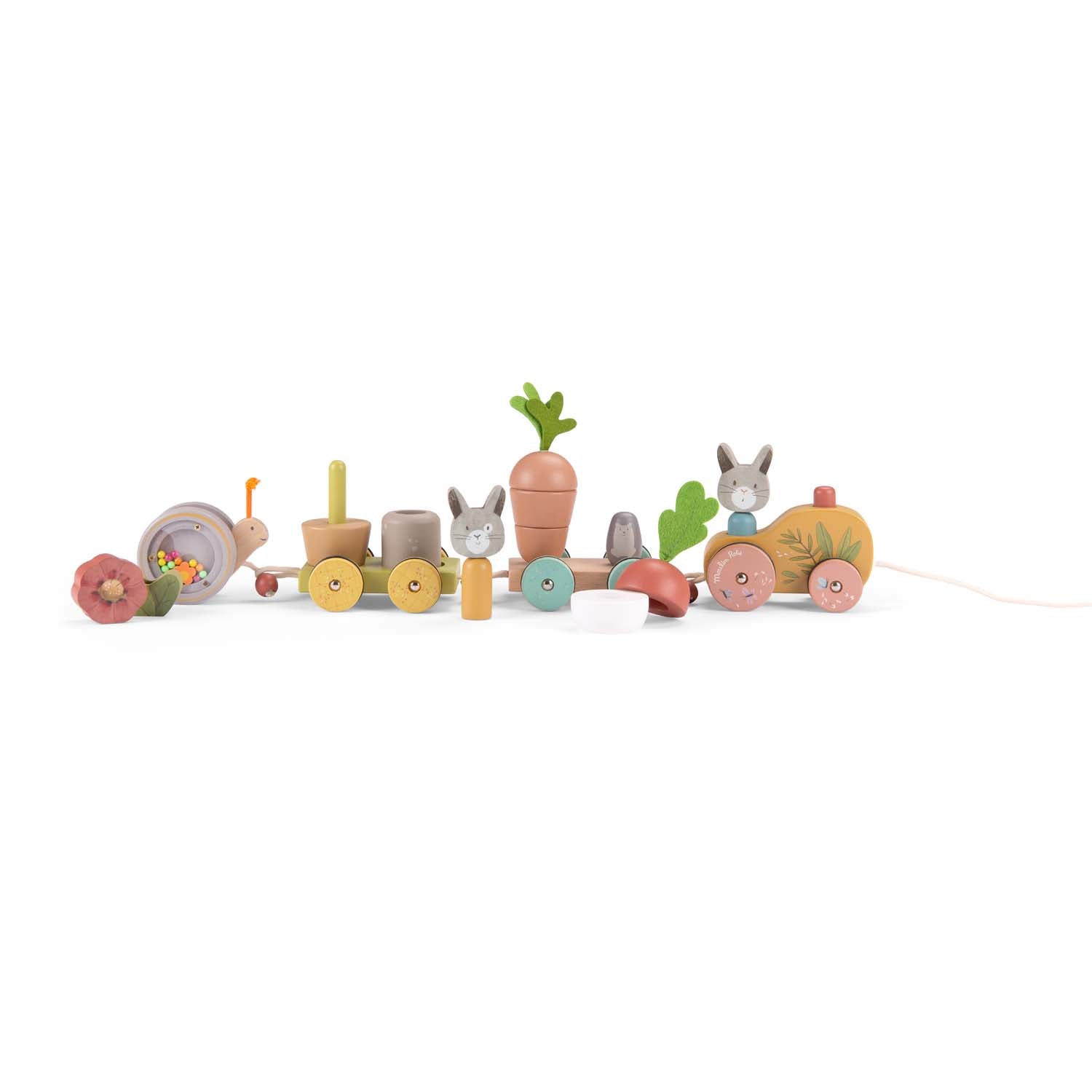 Large Pull-Along Activity Train, Three Little Bunnies