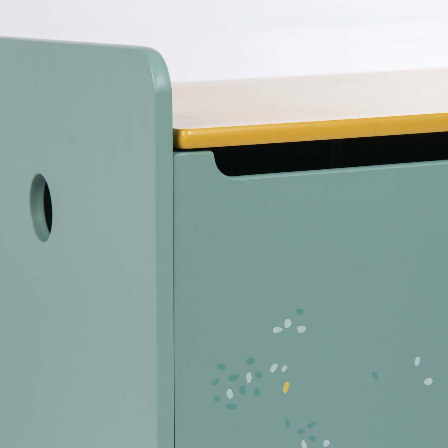 Wooden toy chest, Sage