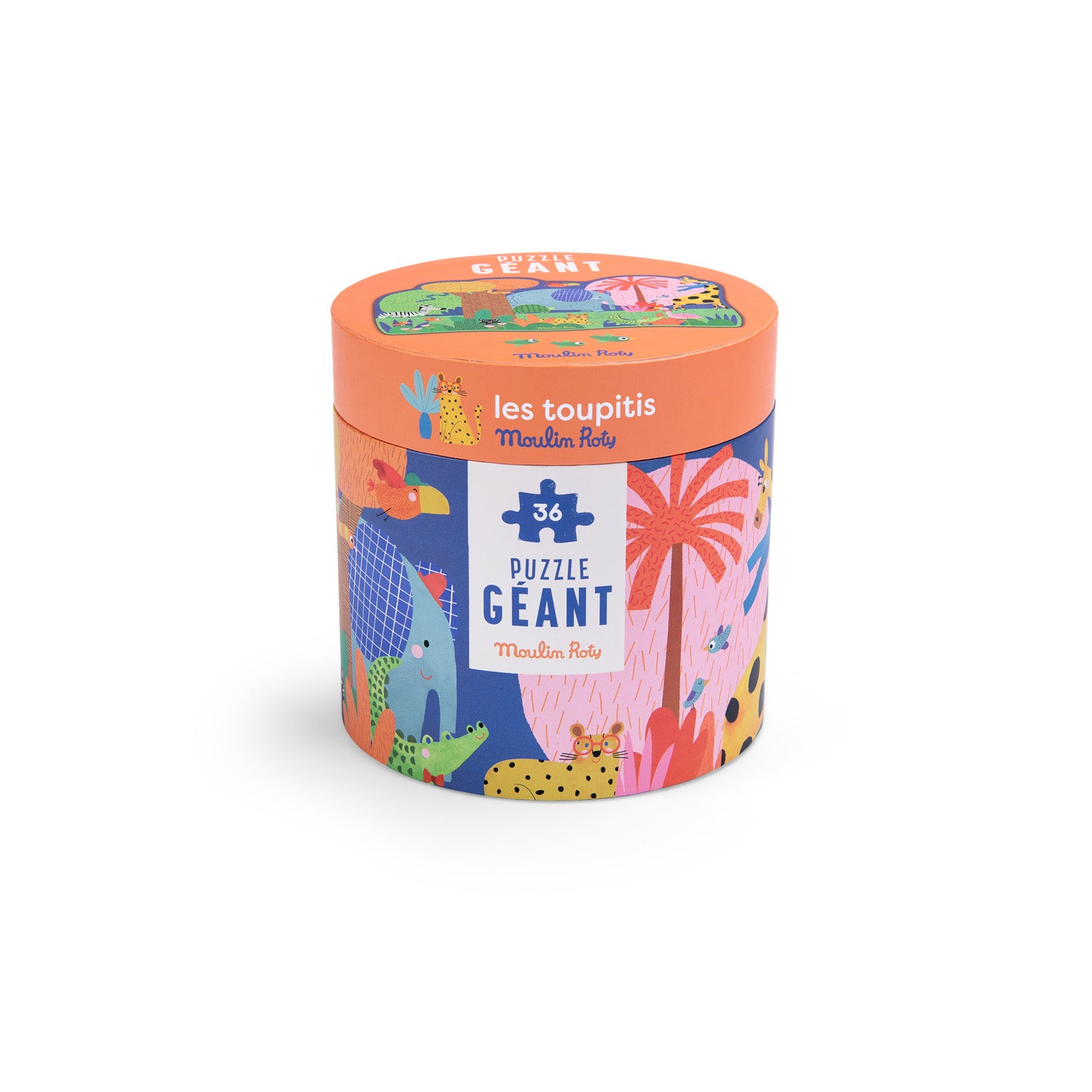 Moulin Roty | Puzzle gigante Oasi degli animali 36pz Les Toupitis