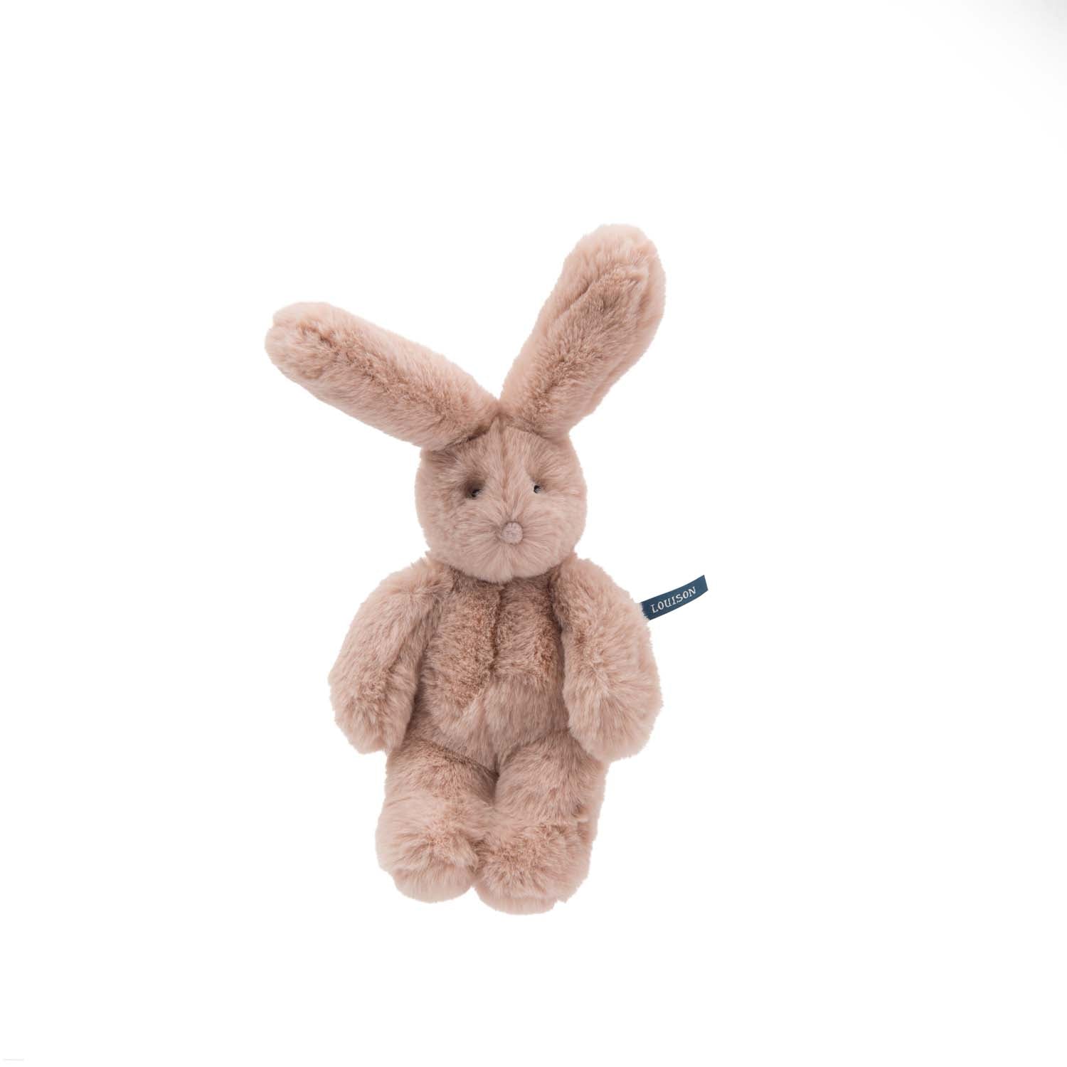 Small pink rabbit plush toy