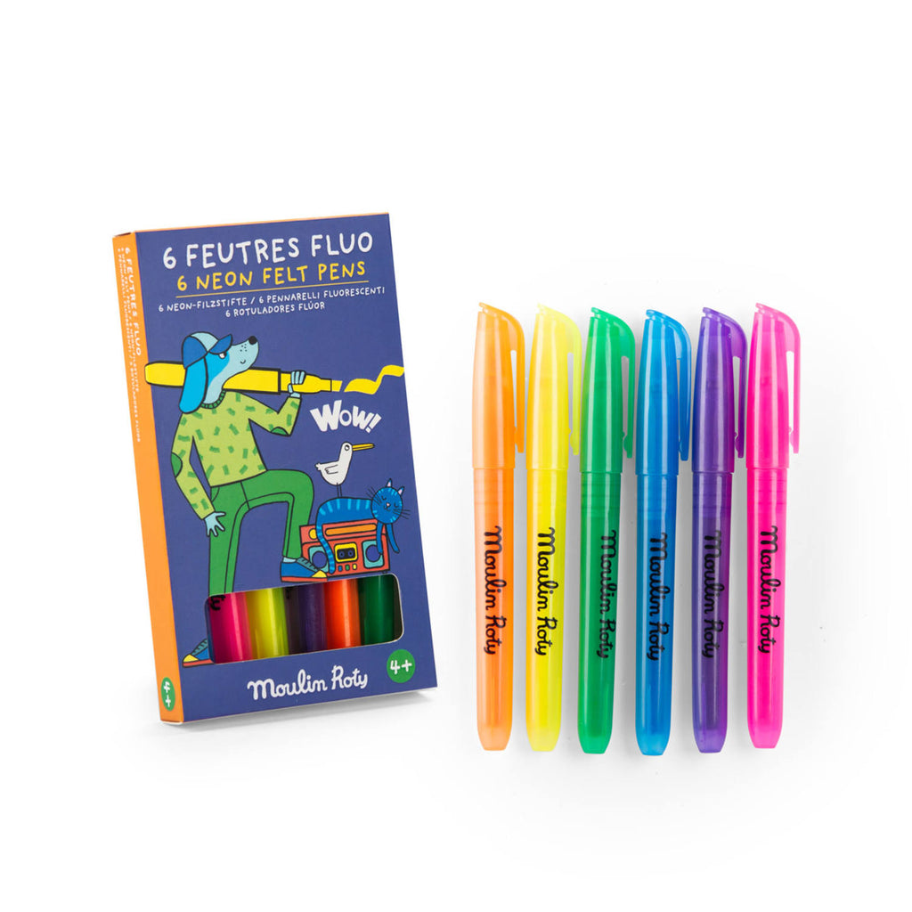 Fluorescent markers, 6 colors