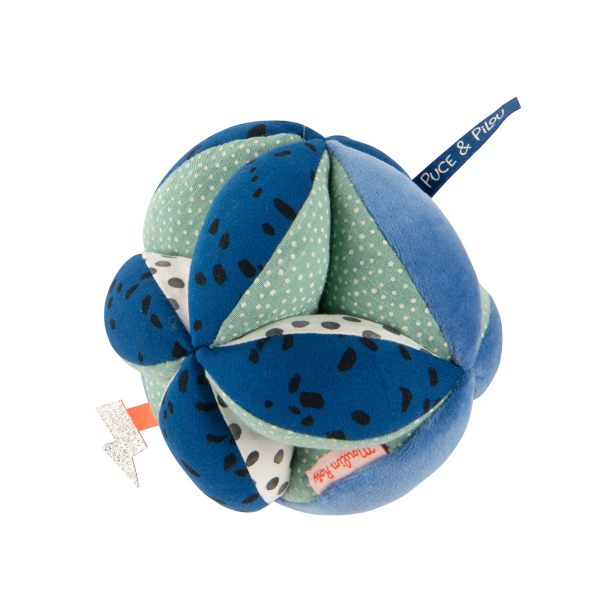 Sensory ball in fabric, Puce and Pilou