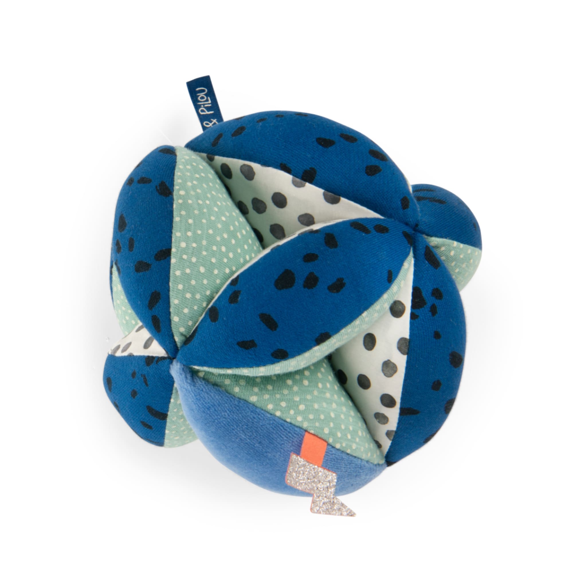 Sensory ball in fabric, Puce and Pilou