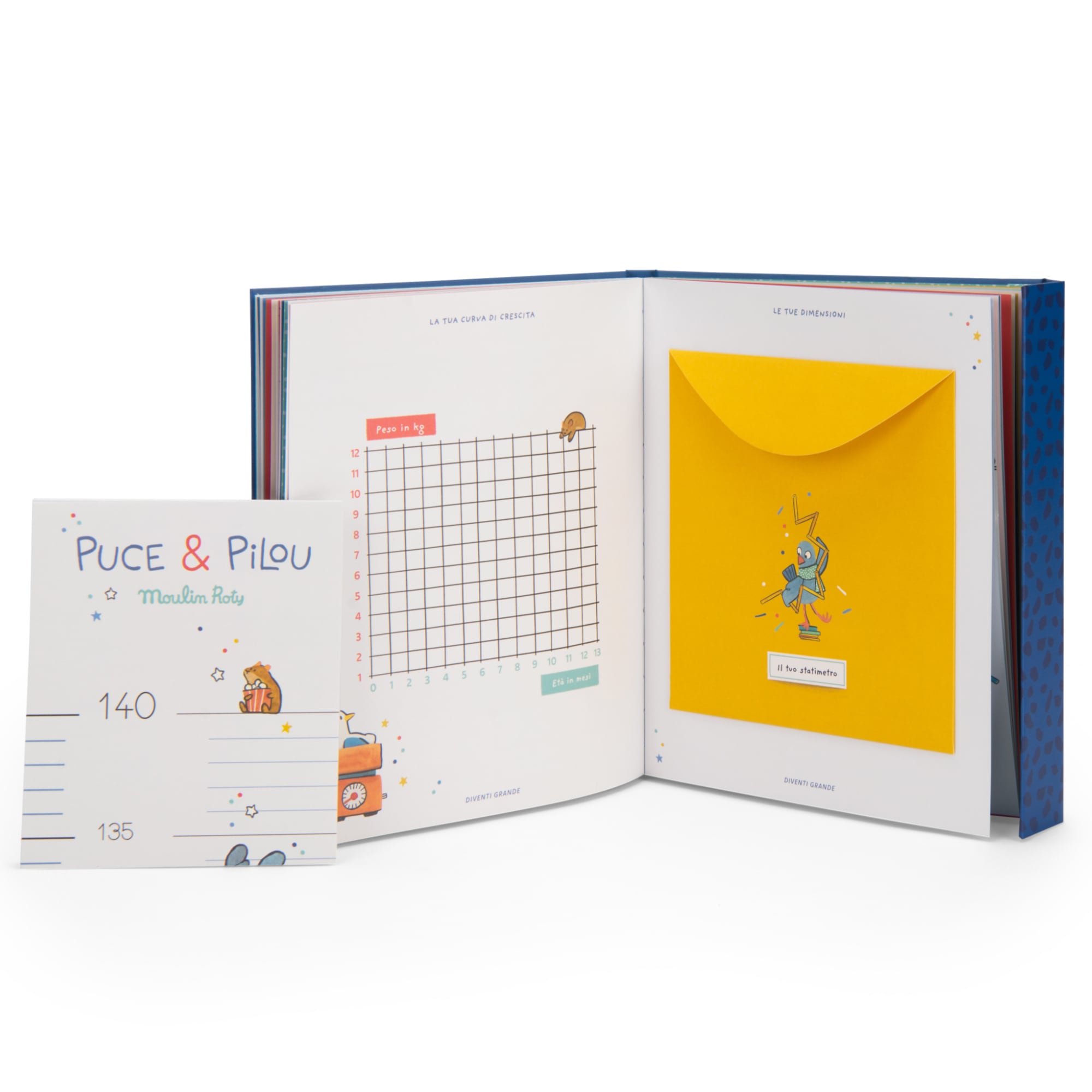 Birth book in Italian (80 pages) Puce and Pilou 