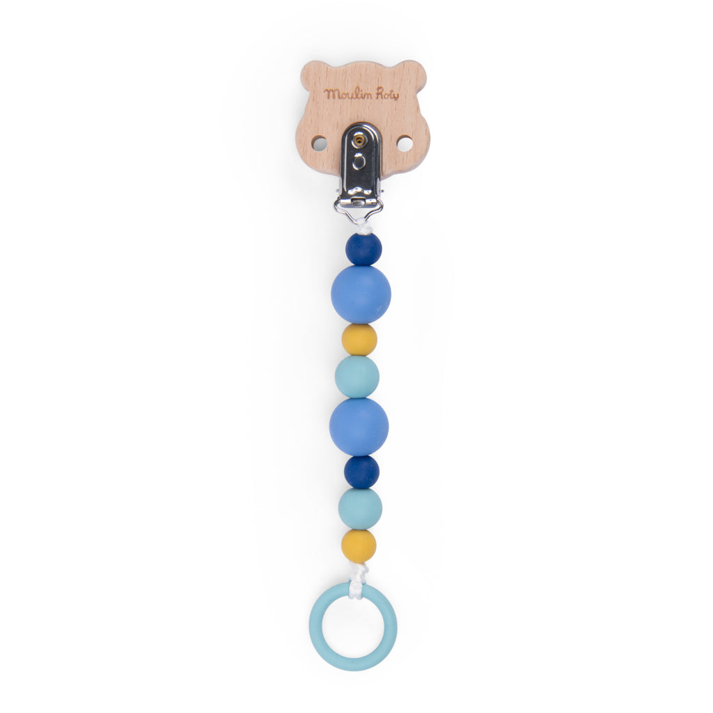 Wooden and silicone pacifier holder Hamster
