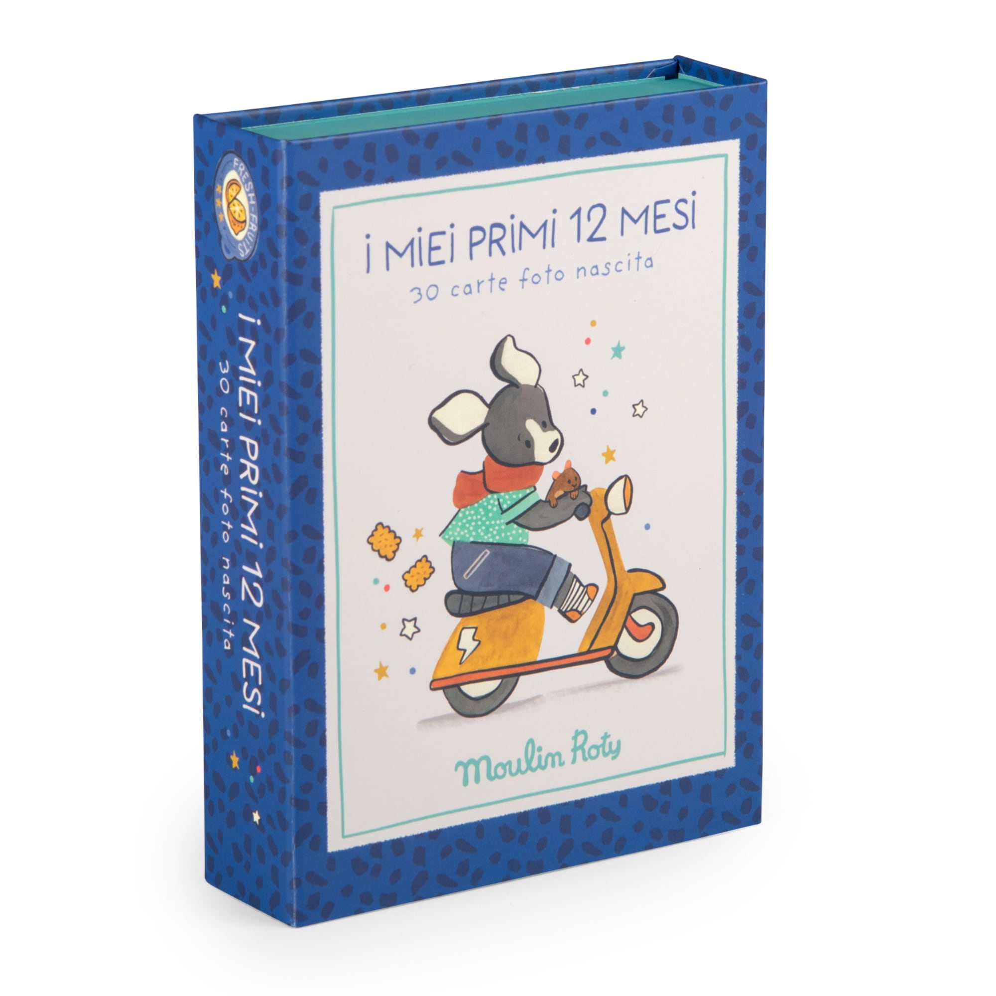My First 12 Months, 30 Birth Photo Cards Italian, Puce and Pilou