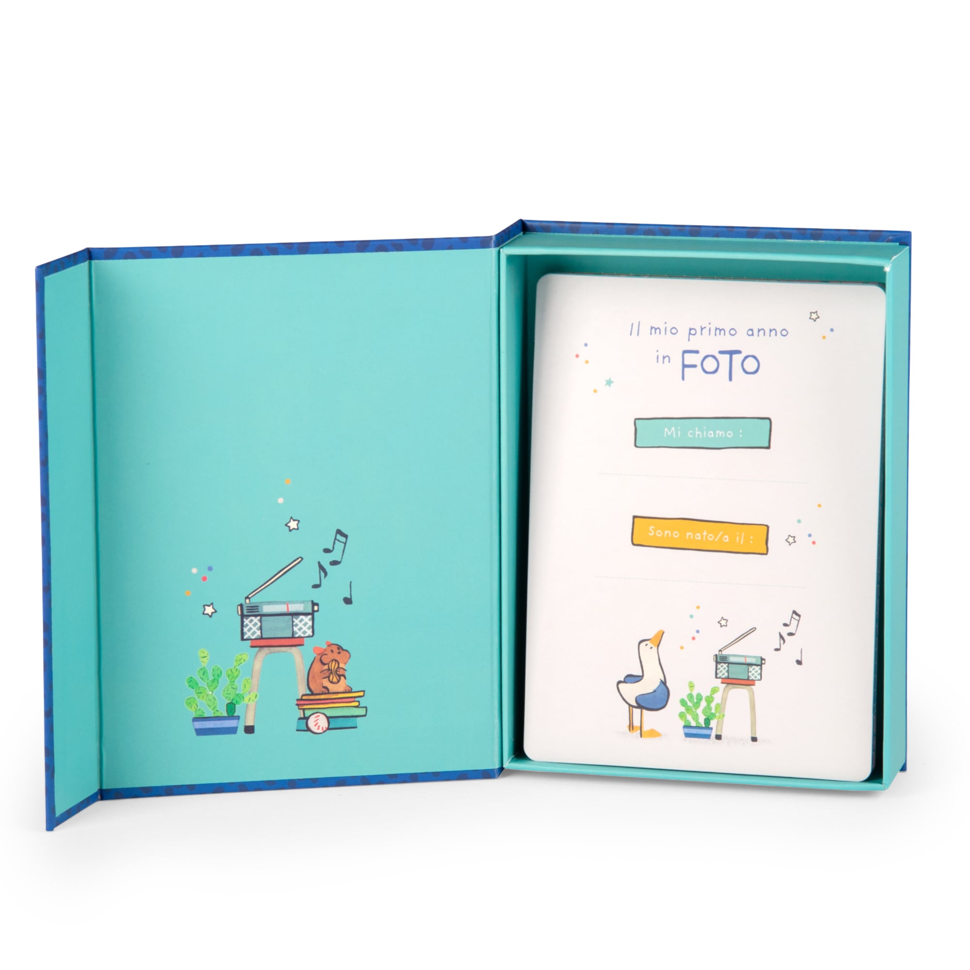 My First 12 Months, 30 Birth Photo Cards Italian, Puce and Pilou