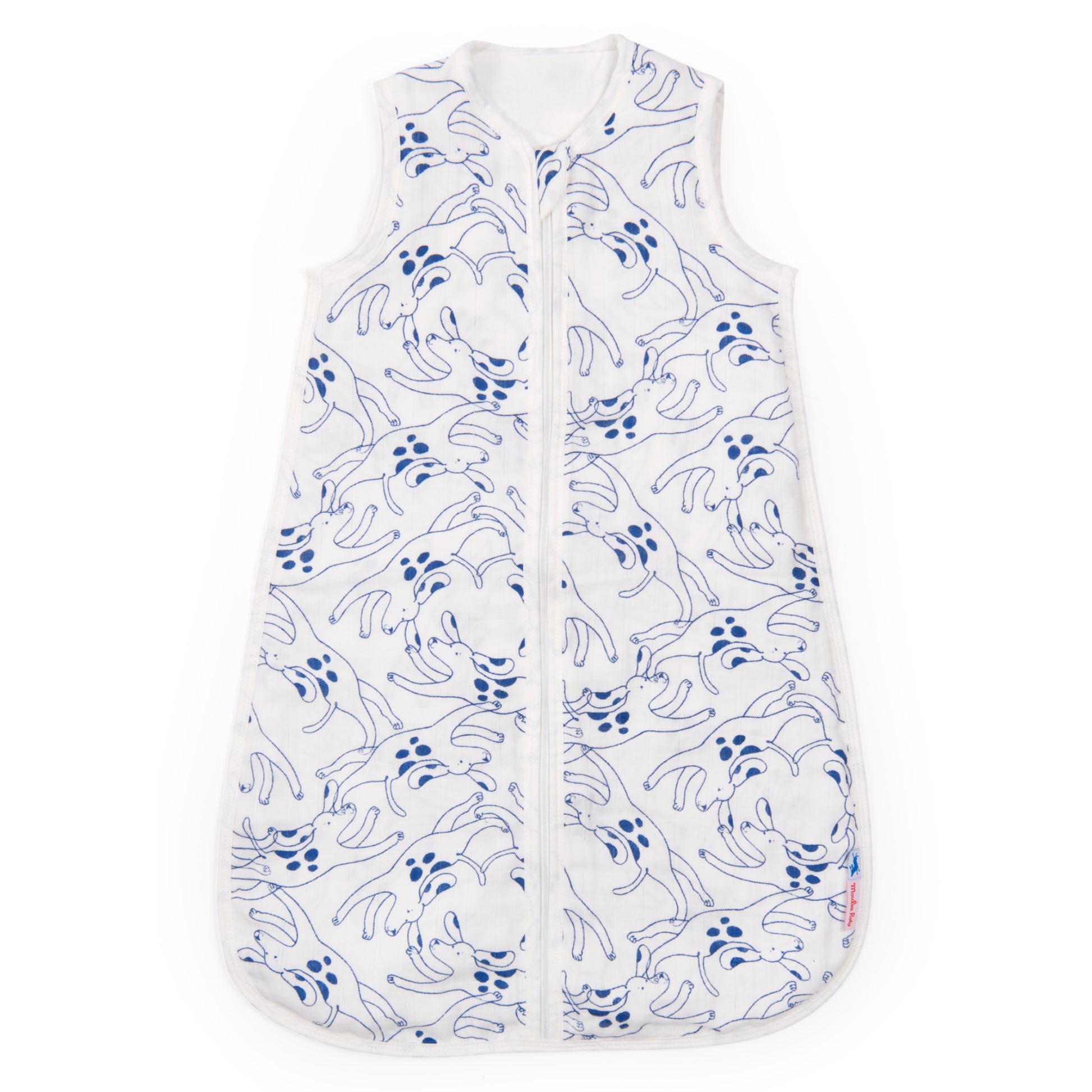 Sacco nanna estivo mussola cotone 70cm, Cani blu