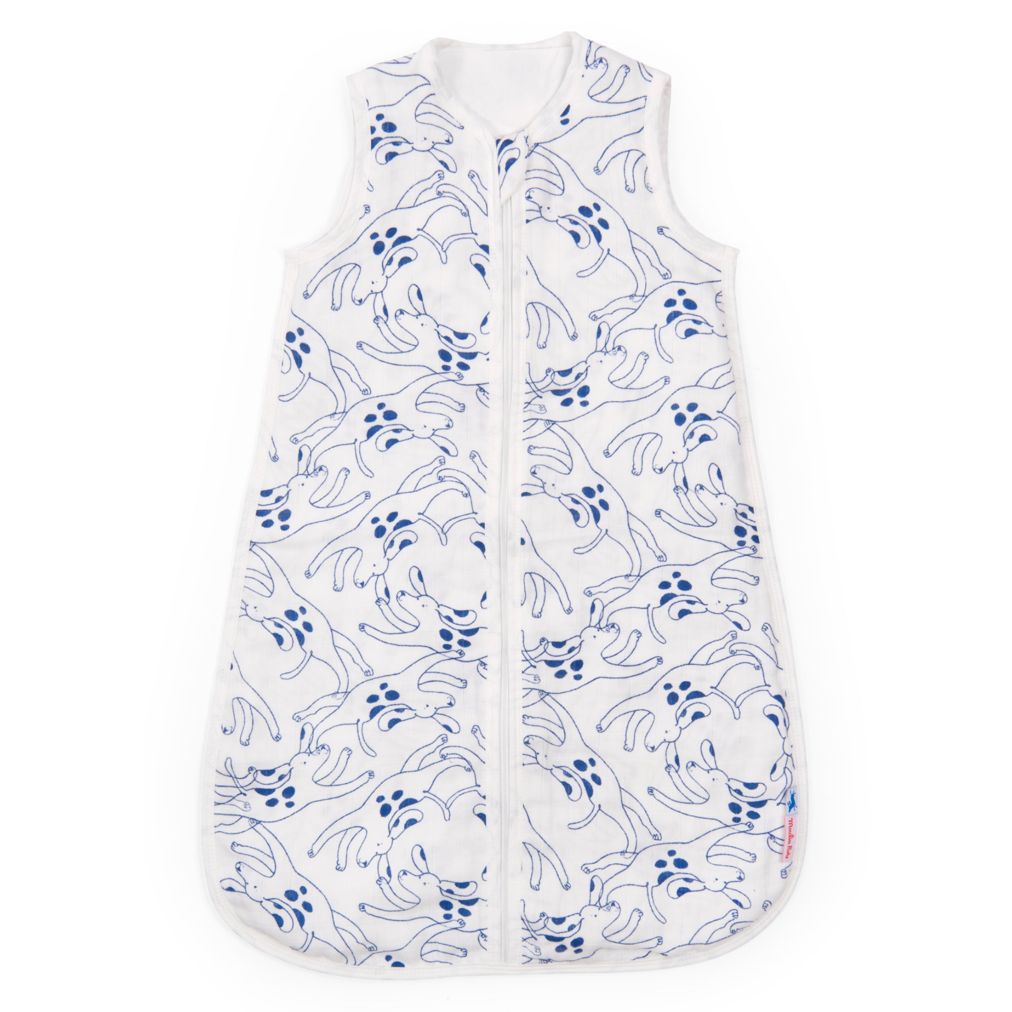 Sacco nanna estivo mussola cotone 70cm, Cani blu