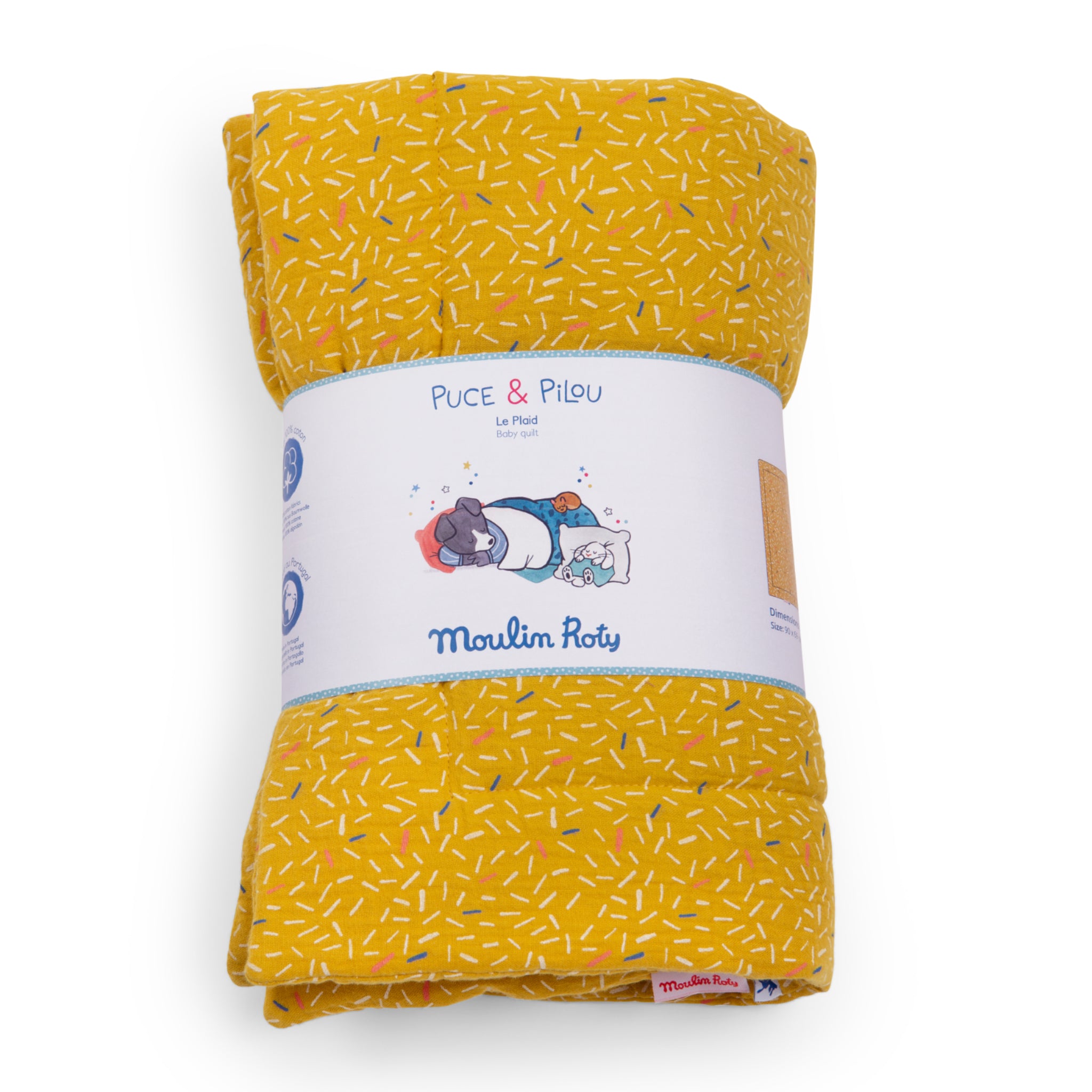 Winter Quilt 90x69cm, Yellow