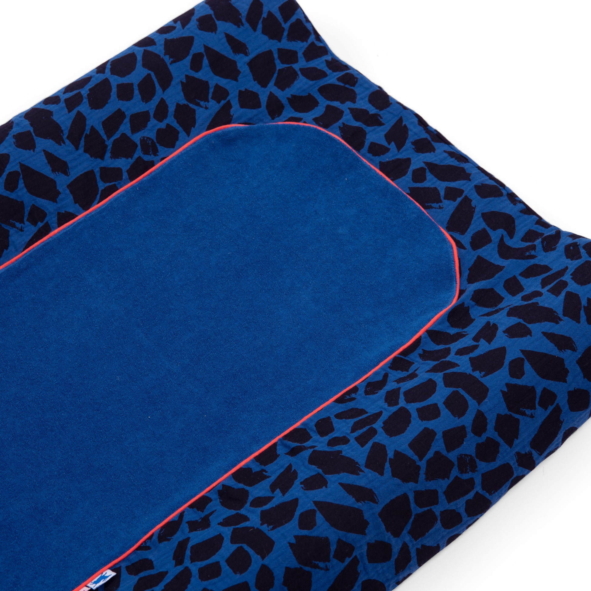 Fasciatoio, materasso e fodera cotone, Blu