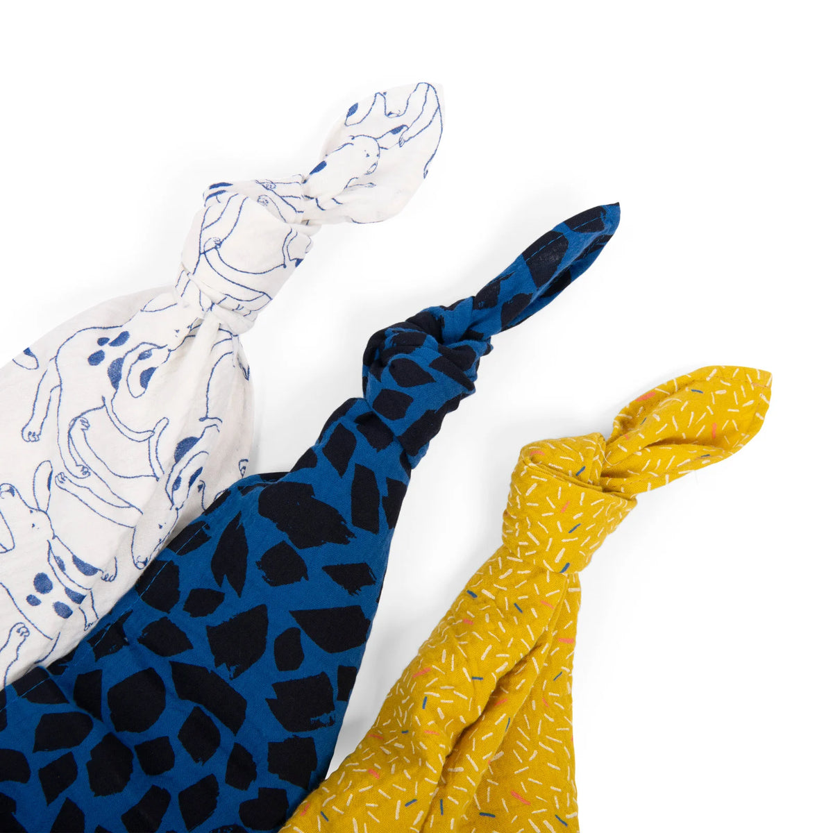 Set 3 copertine mussola cotone bio, Puce et Pilou