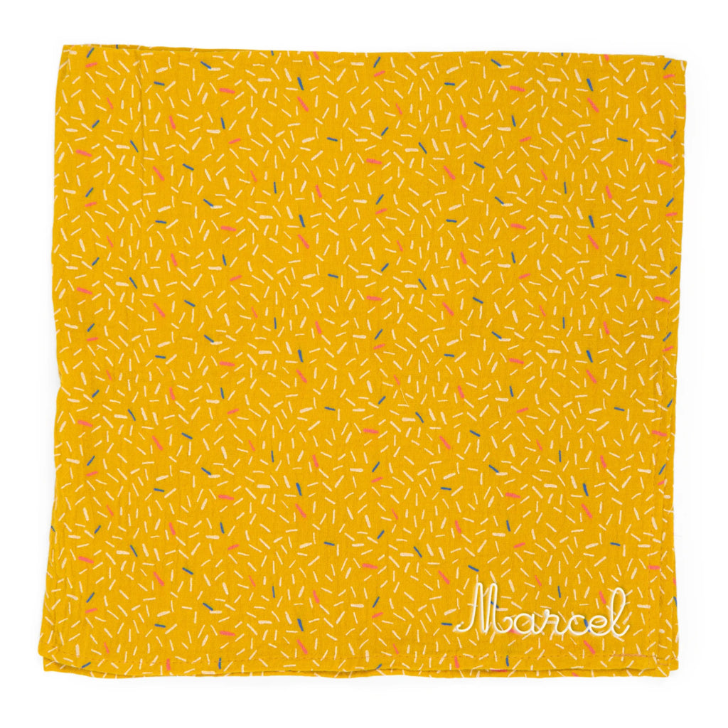 Set 3 organic cotton muslin cloths, Puce et Pilou