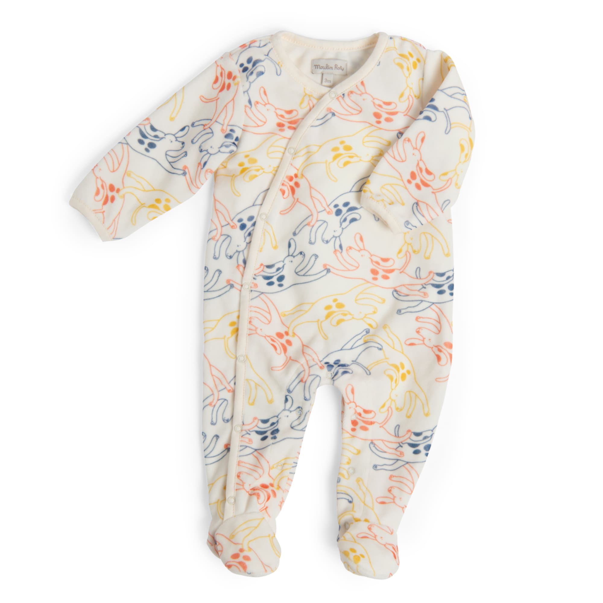 Chenille onesie, Puce and Pilou