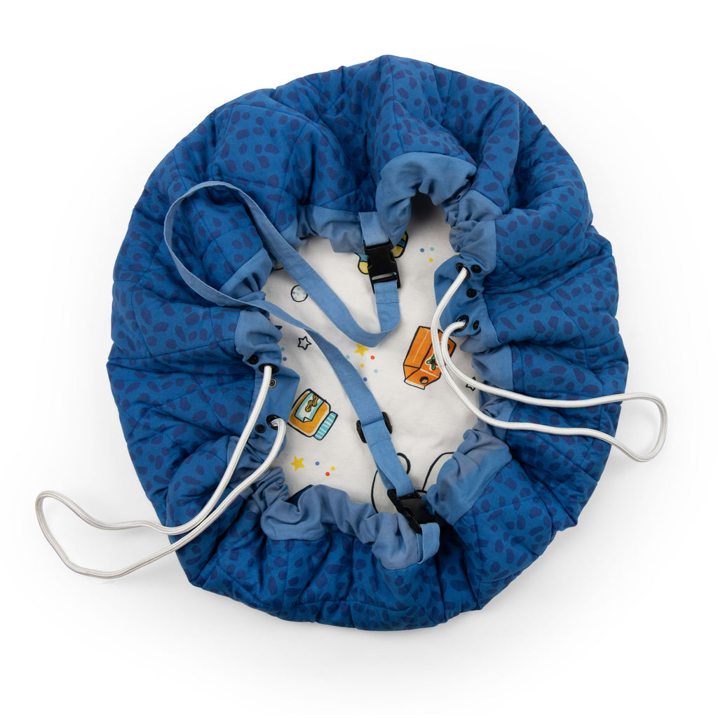 Play mat and toy storage bag, Puce and Pilou