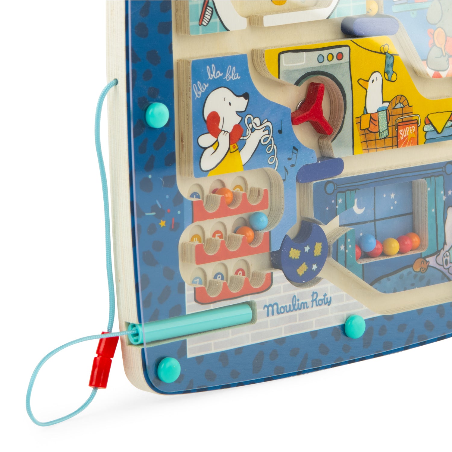 Wooden magnetic maze, Puce and Pilou