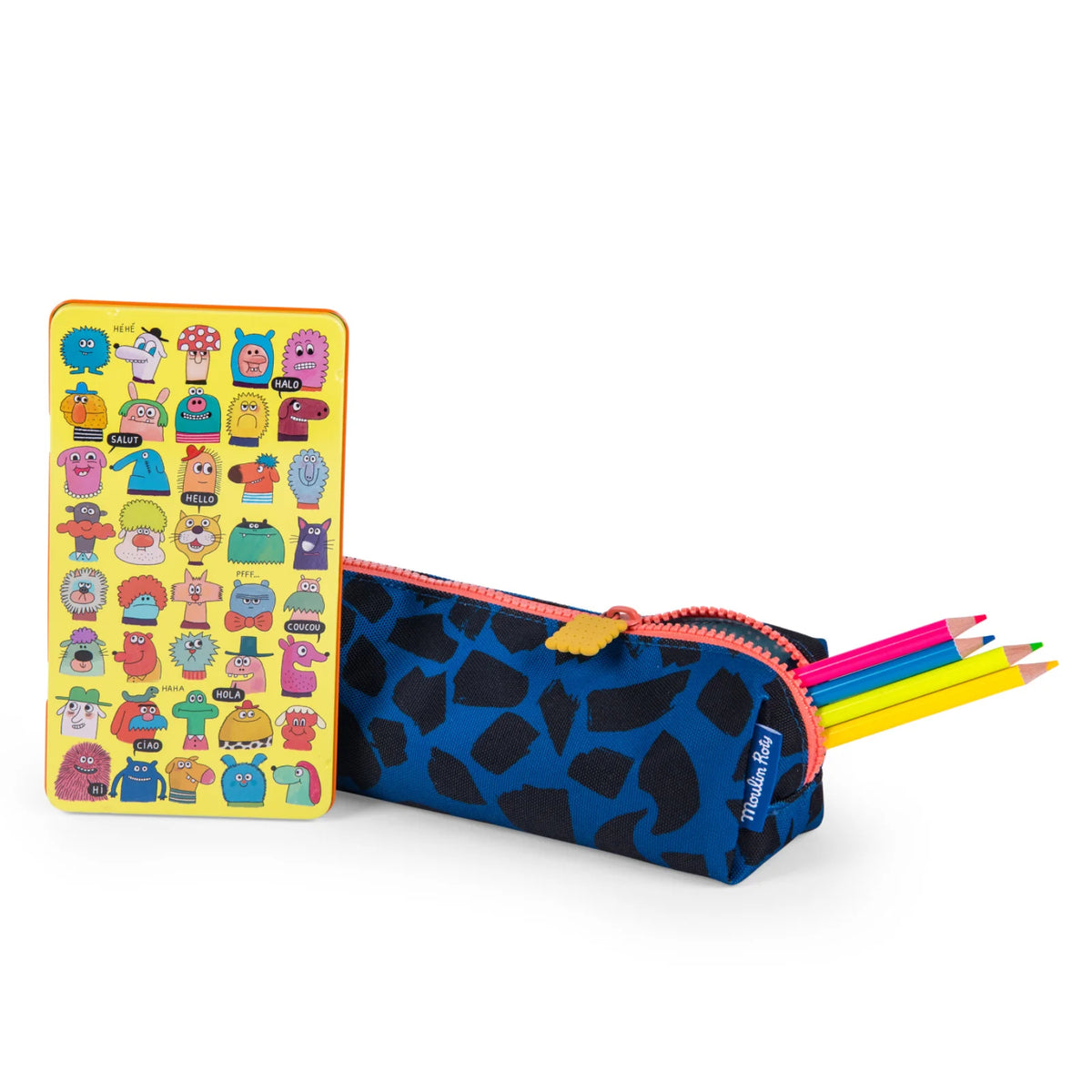 Blue pencil case