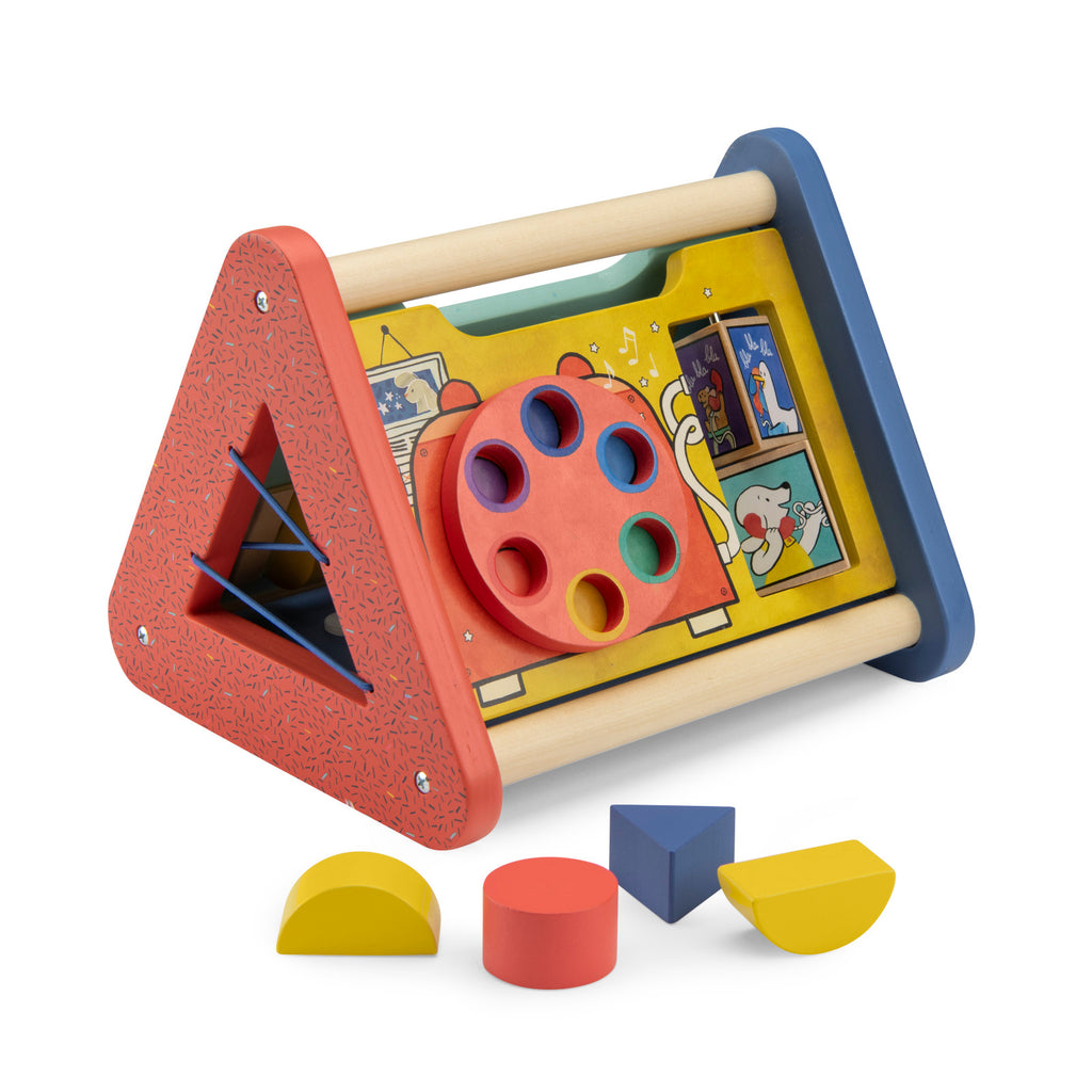Triangolo multi-attività in legno, Puce e Pilou