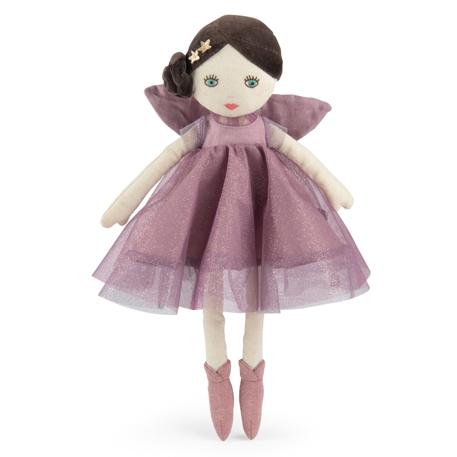 Fairy in fabric mauve, Isaline