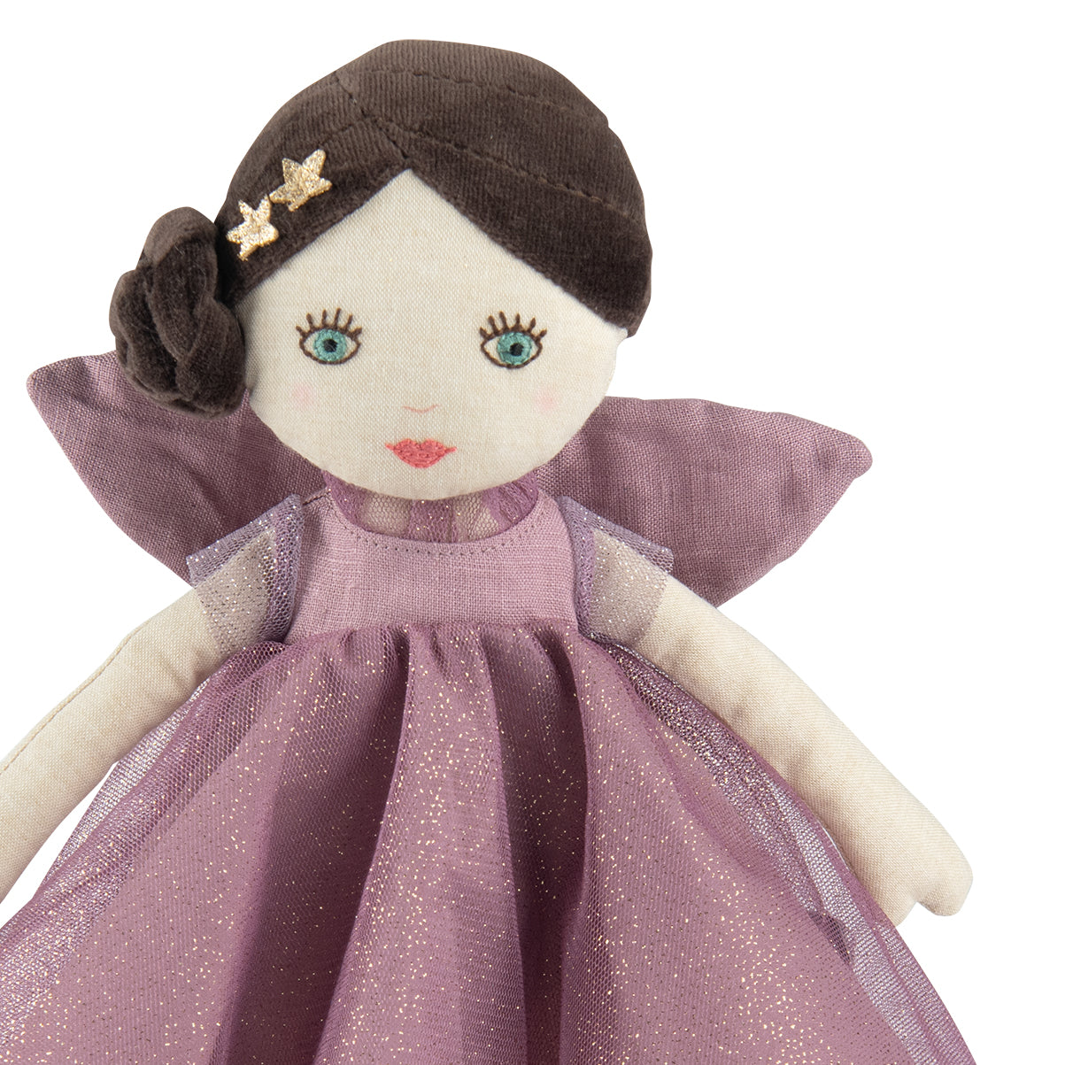 Fairy in fabric mauve, Isaline