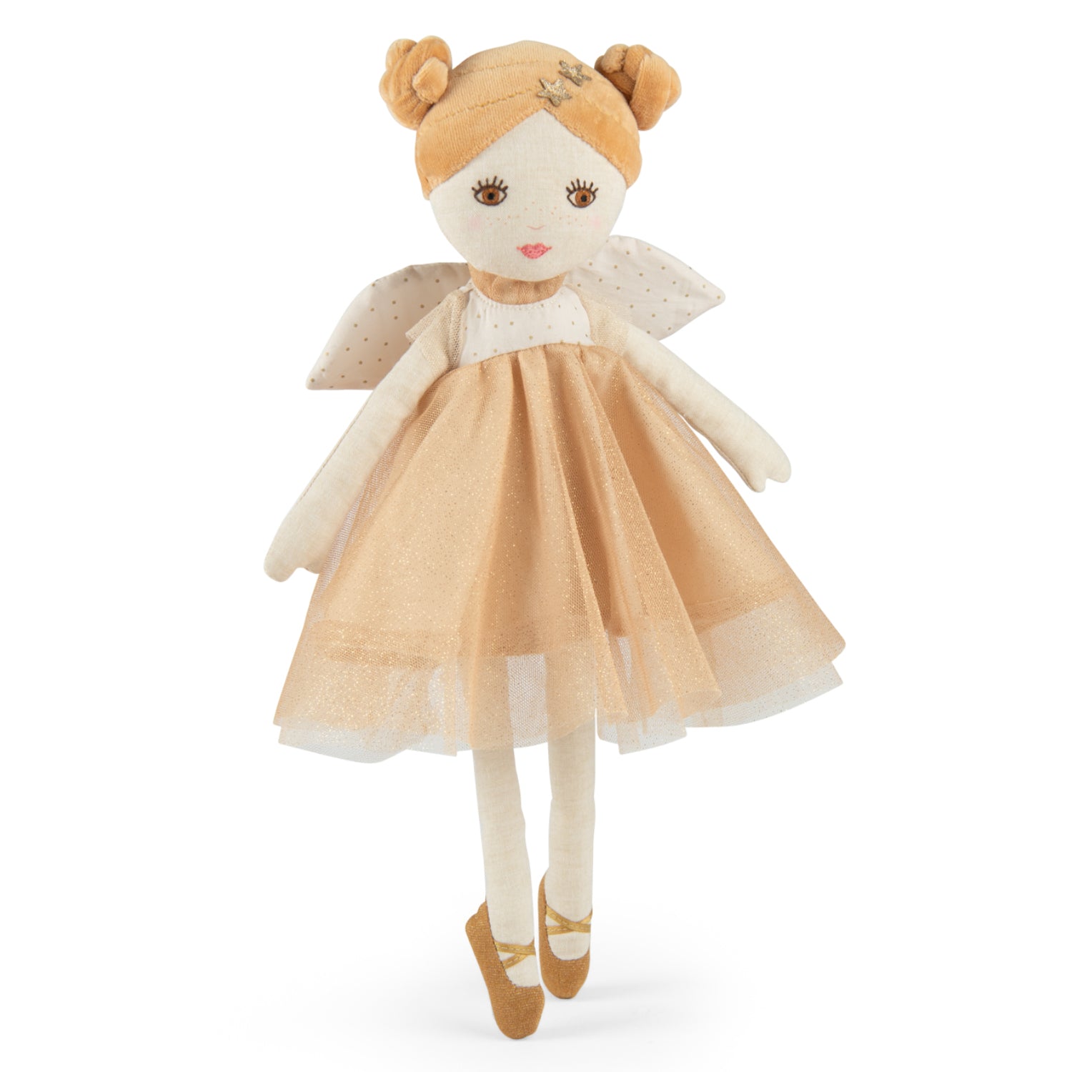 Fairy in gold-colored fabric, Mélusine
