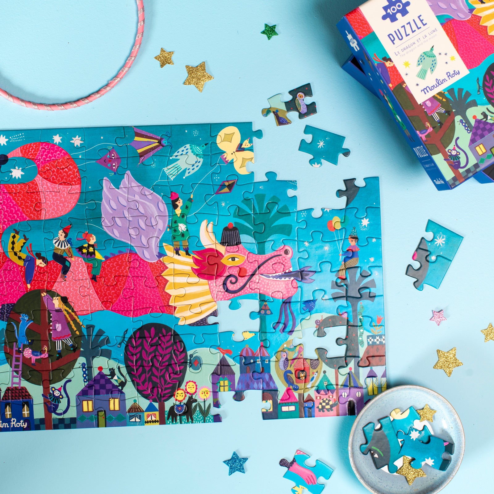 Puzzle Il drago e la luna, 100 pezzi